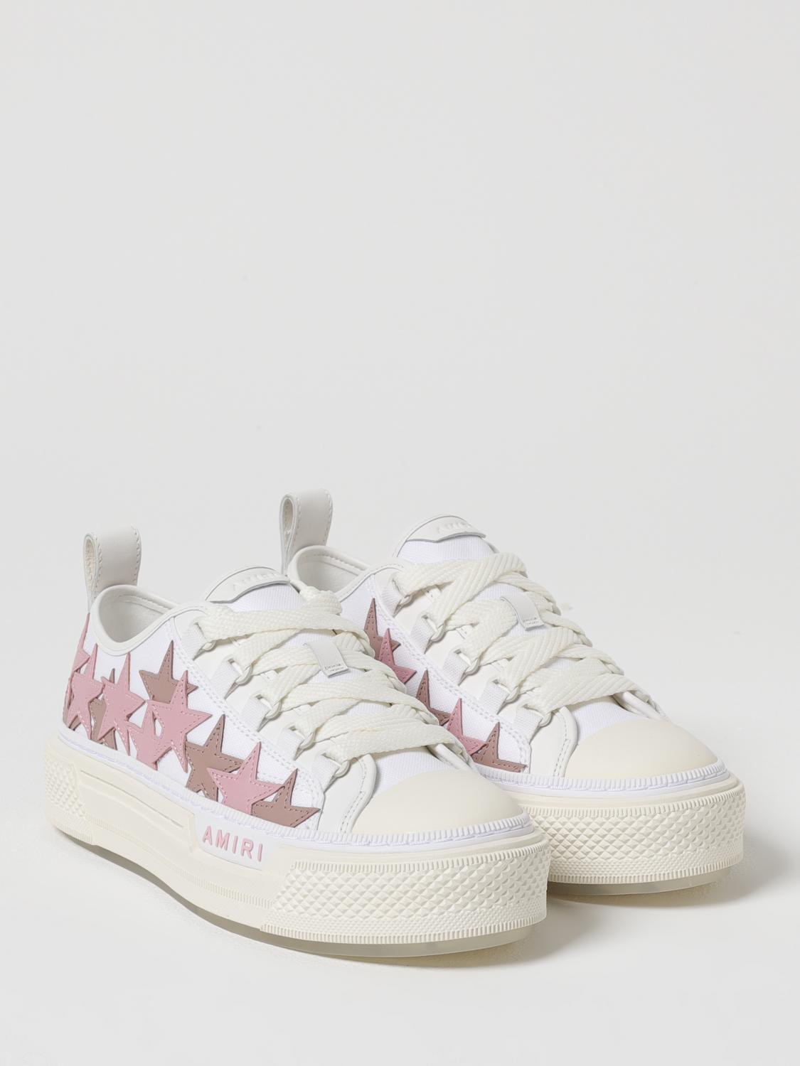 AMIRI SNEAKERS: Sneakers Stars Court Amiri in canvas e pelle , Bianco 1 - Img 2