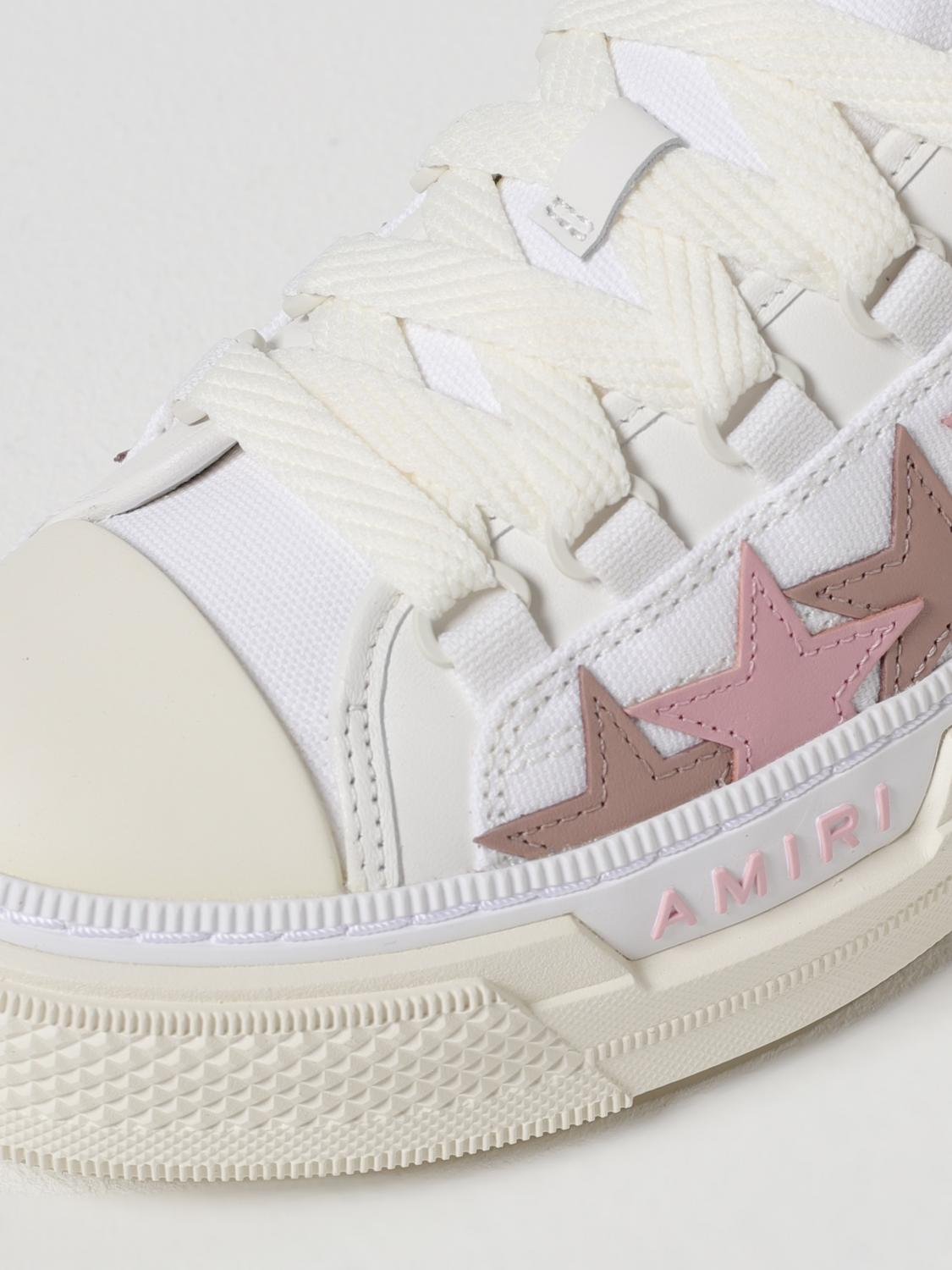 AMIRI SNEAKERS: Sneakers Stars Court Amiri in canvas e pelle , Bianco 1 - Img 4