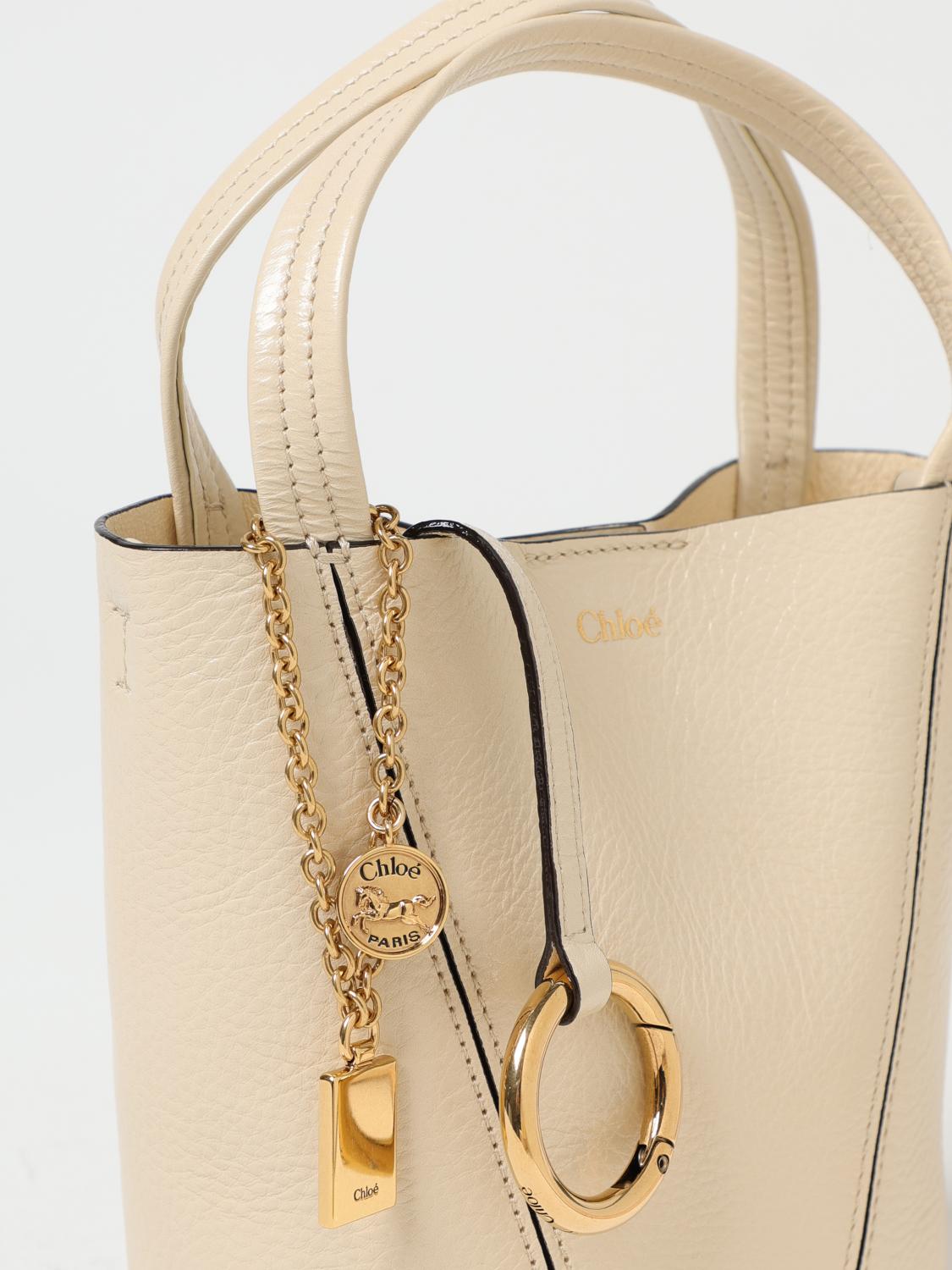 CHLOÉ BORSA A MANO: Borsa a spalla donna ChloÉ, Beige - Img 4