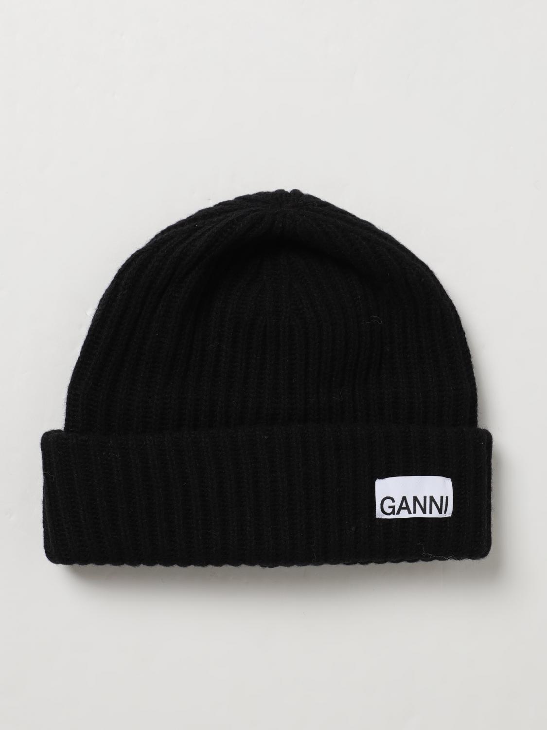 GANNI HAT: Hat woman Ganni, Black - Img 1