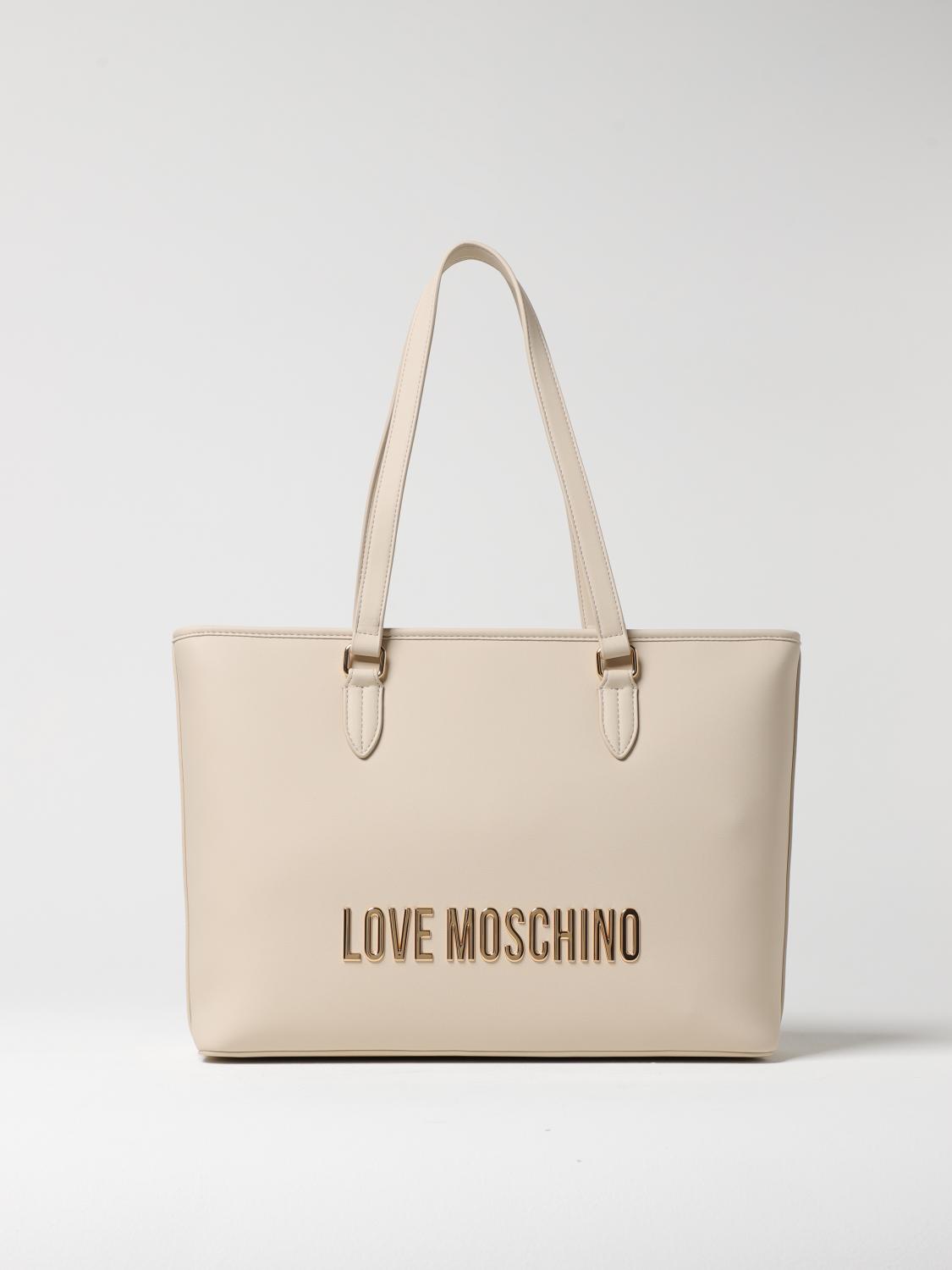 LOVE MOSCHINO TRAGETASCHE: Handtasche damen Love Moschino, Ivory - Img 1