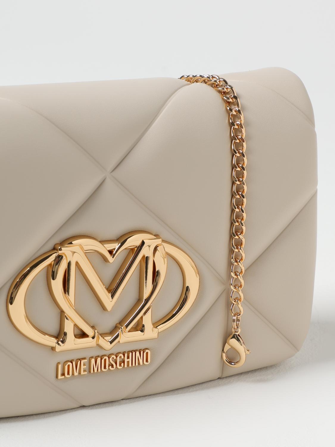 LOVE MOSCHINO 手提包: 手提包 女士 Love Moschino, 象牙色 - Img 3