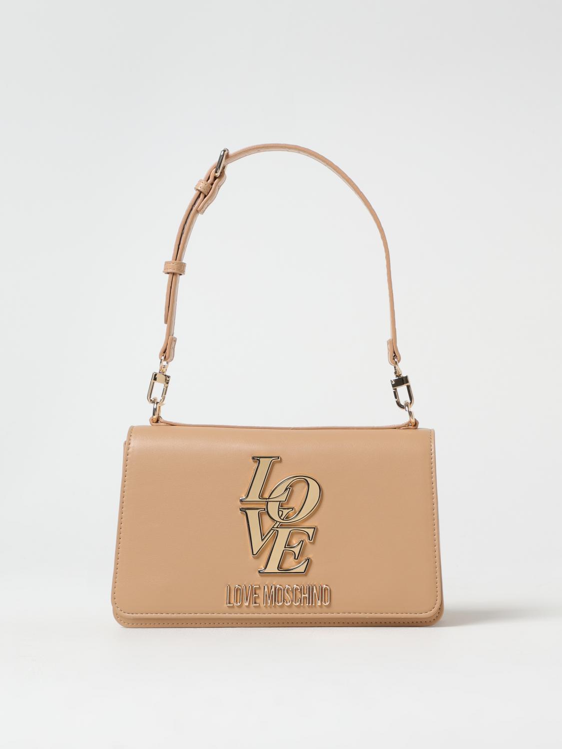 LOVE MOSCHINO SCHULTERTASCHE: Handtasche damen Love Moschino, Sand - Img 1