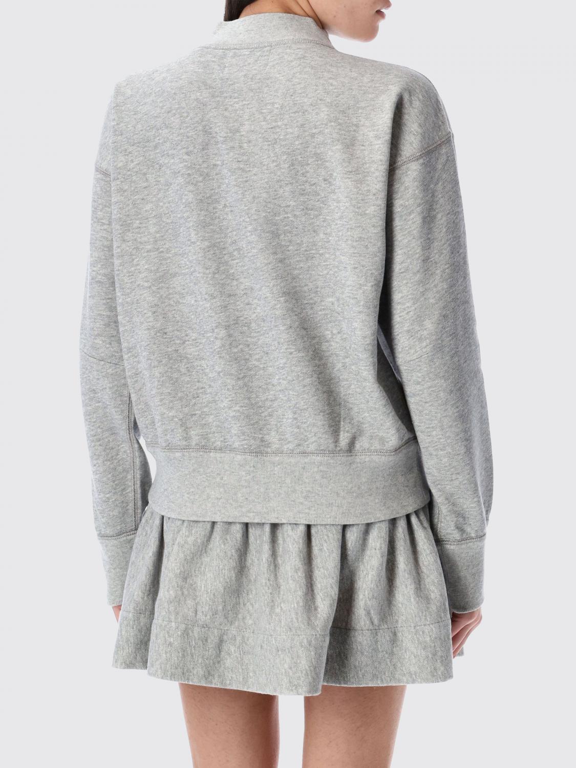 ISABEL MARANT ETOILE SUDADERA: Sudadera de cuello redondo Isabel Marant Etoile con maxi logo, Gris - Img 2