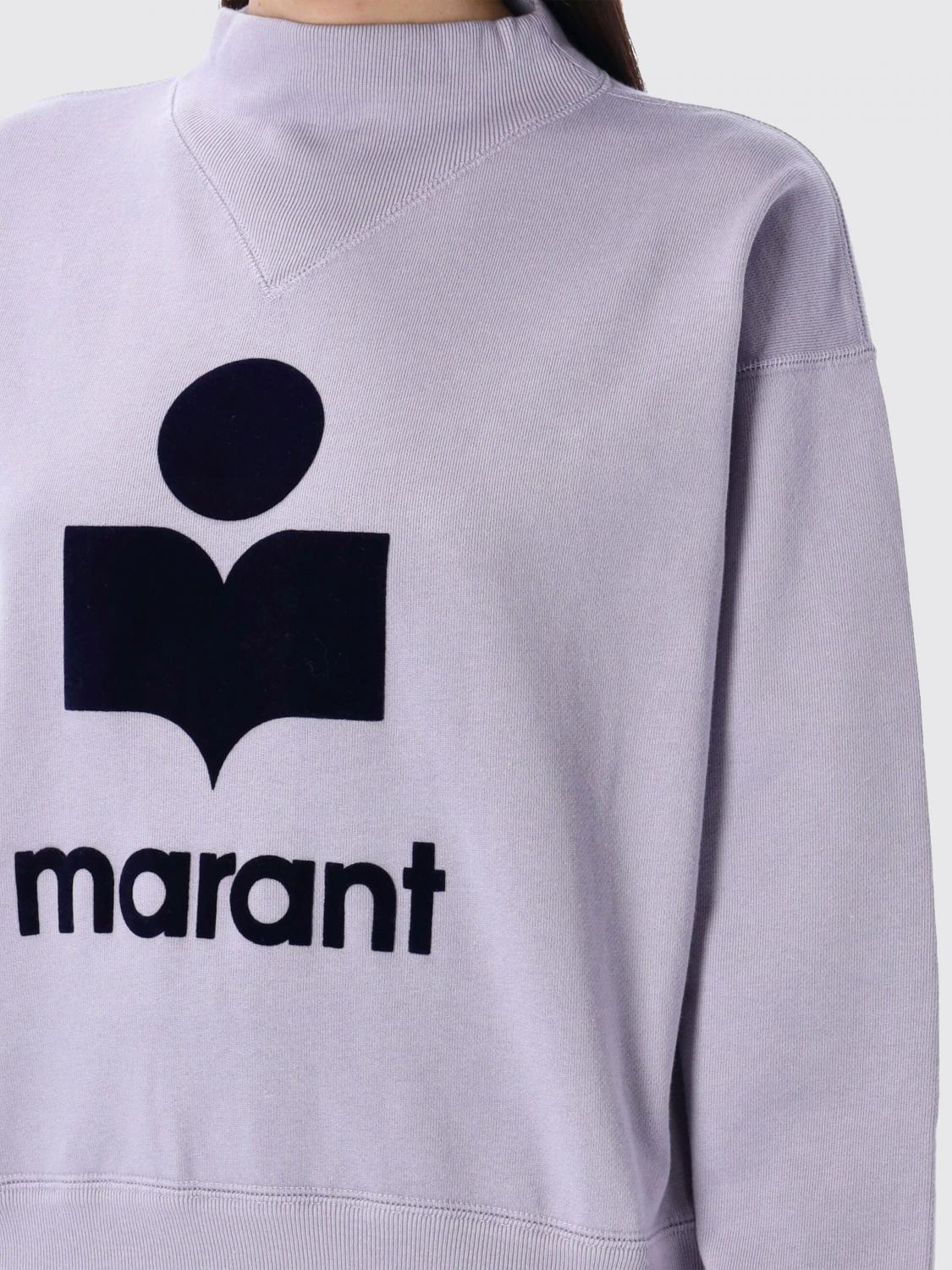 ISABEL MARANT ETOILE SUDADERA: Sudadera de cuello redondo Isabel Marant Etoile con maxi logo, Lila - Img 3