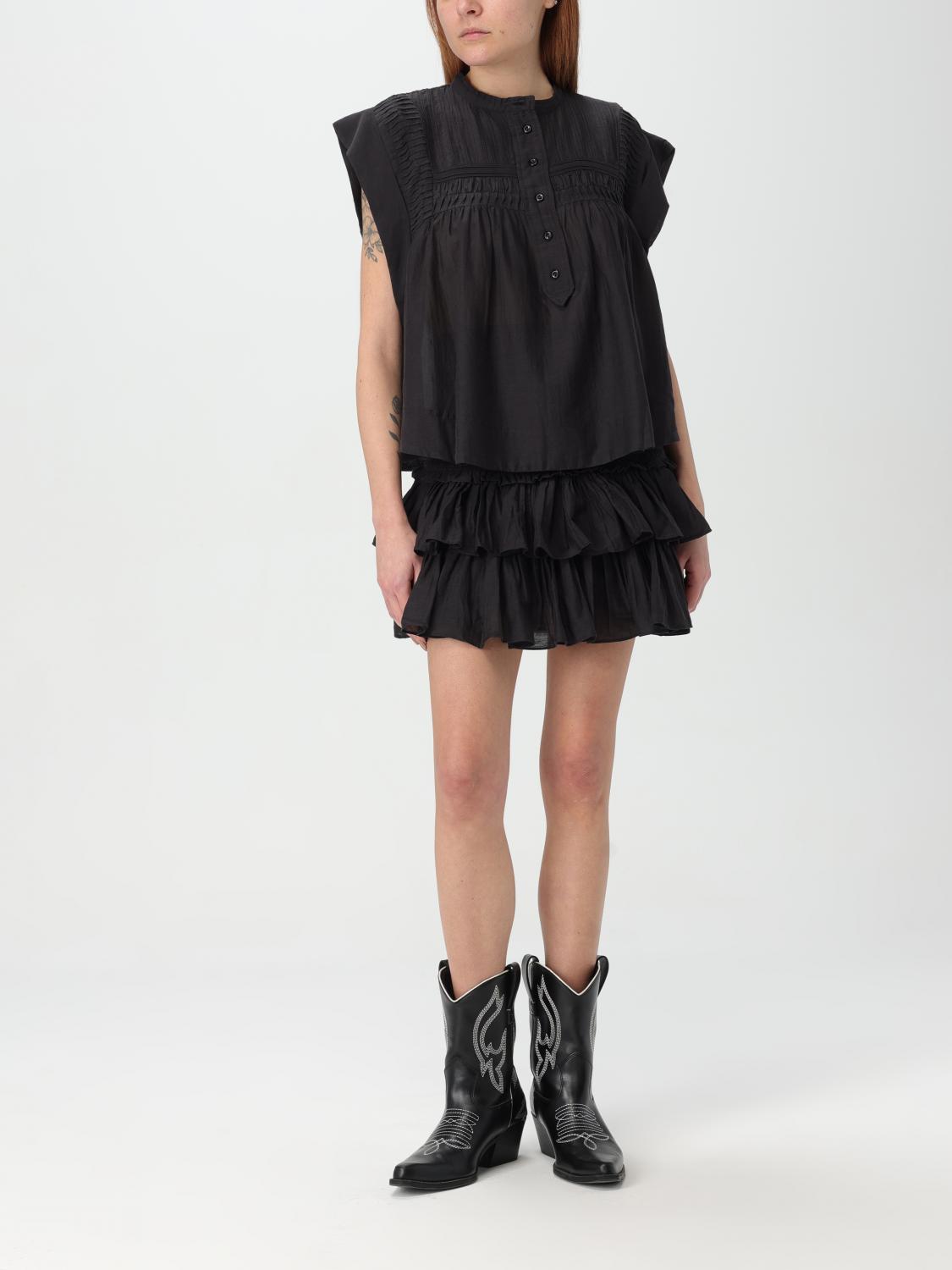 ISABEL MARANT ETOILE TOP: Camisa mujer Isabel Marant Etoile, Negro - Img 2