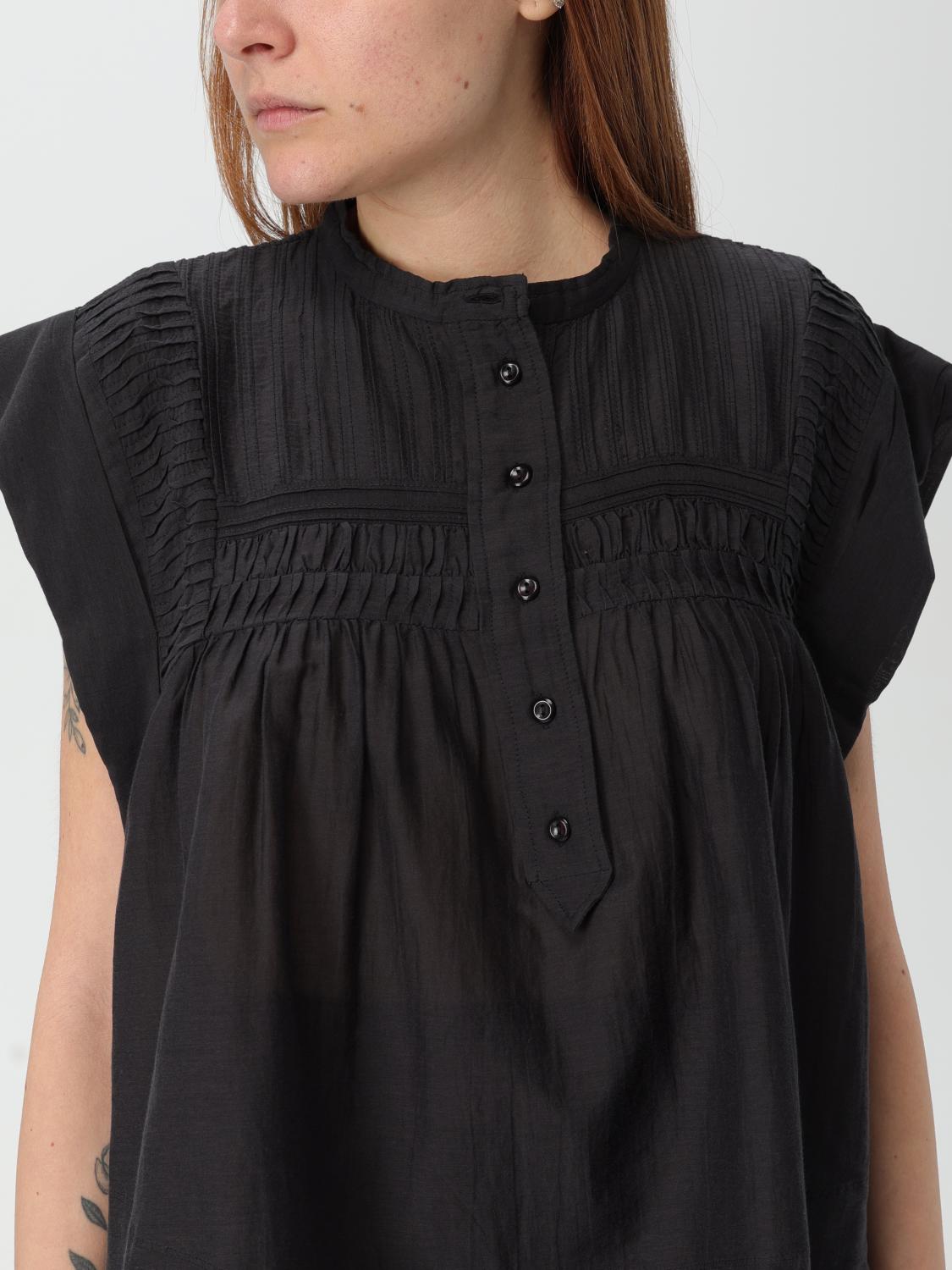 ISABEL MARANT ETOILE TOP: Camisa mujer Isabel Marant Etoile, Negro - Img 4