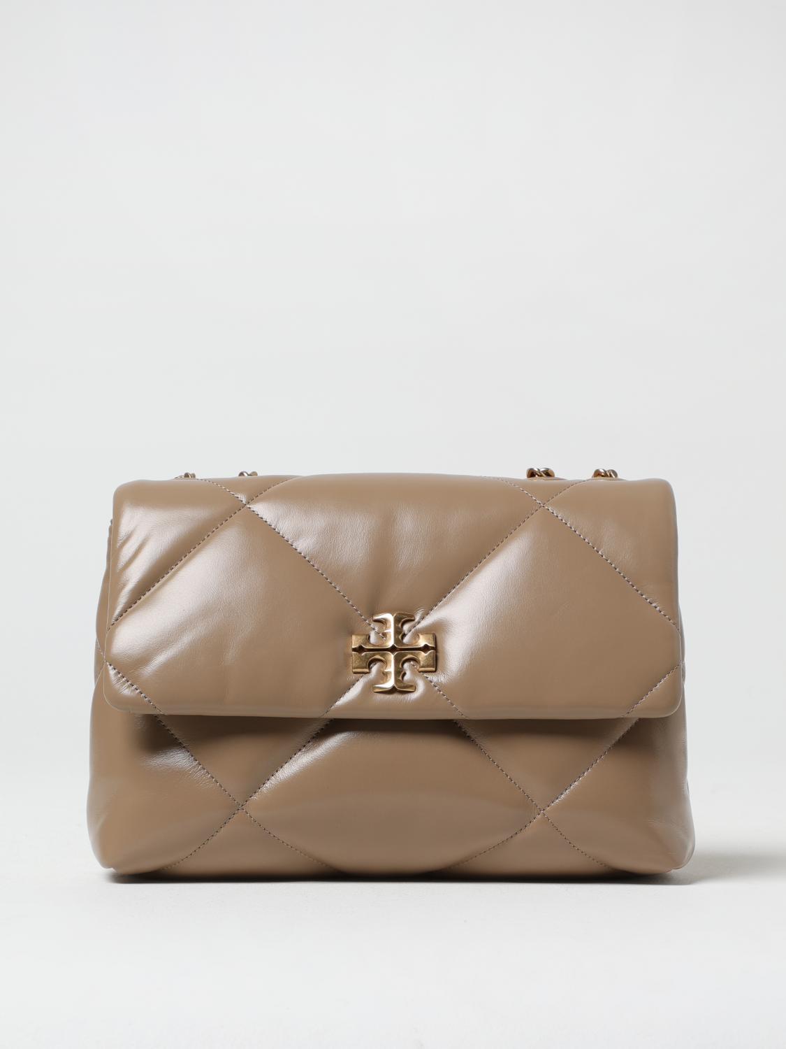 TORY BURCH BORSA A SPALLA: Borsa a spalla Kira in nappa trapuntata Tory Burch, Beige - Img 1