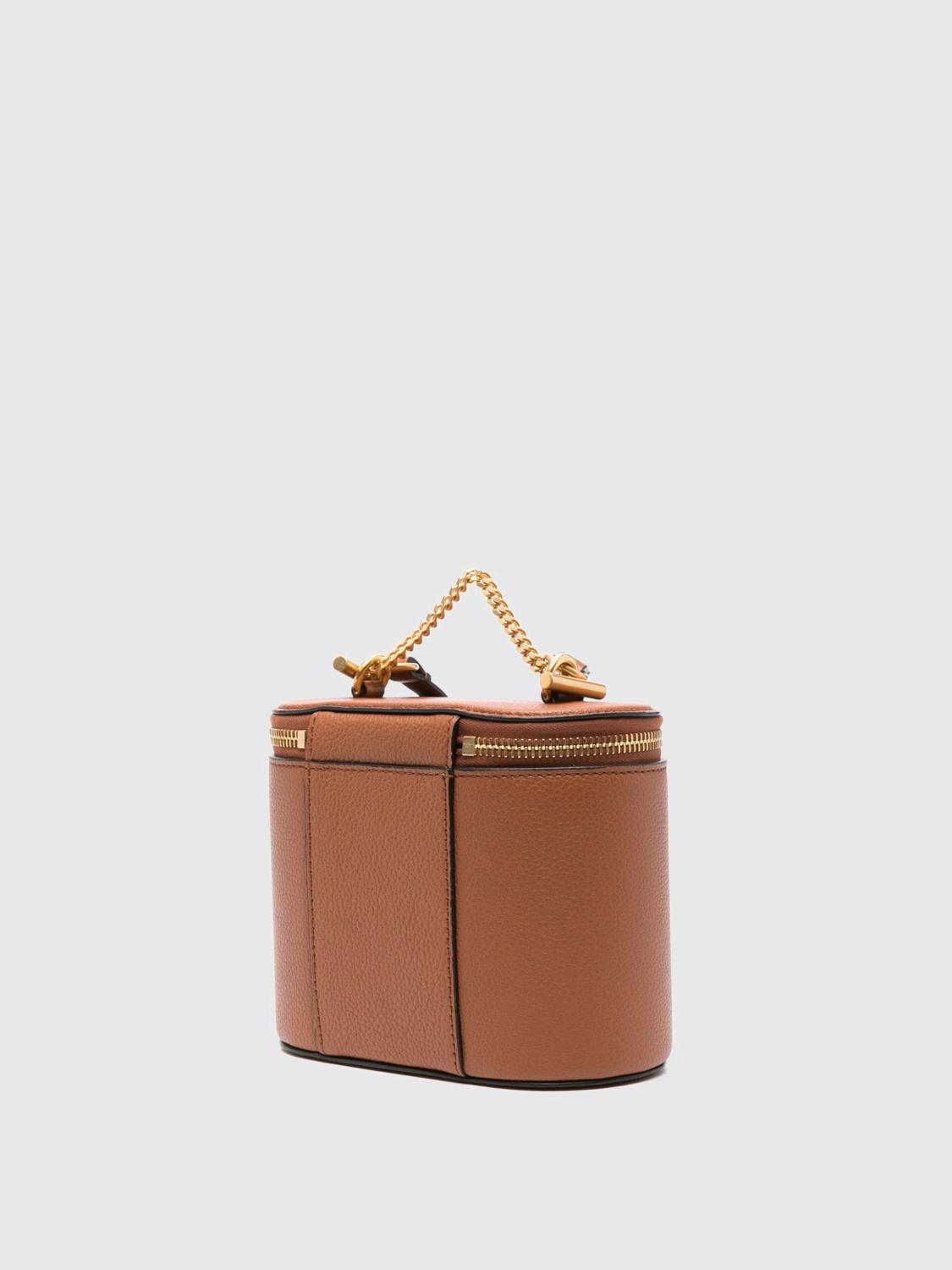 CHLOÉ BORSA MINI: Borsa Marcie Vanity Mini Chloè in pelle a grana, Marrone - Img 2