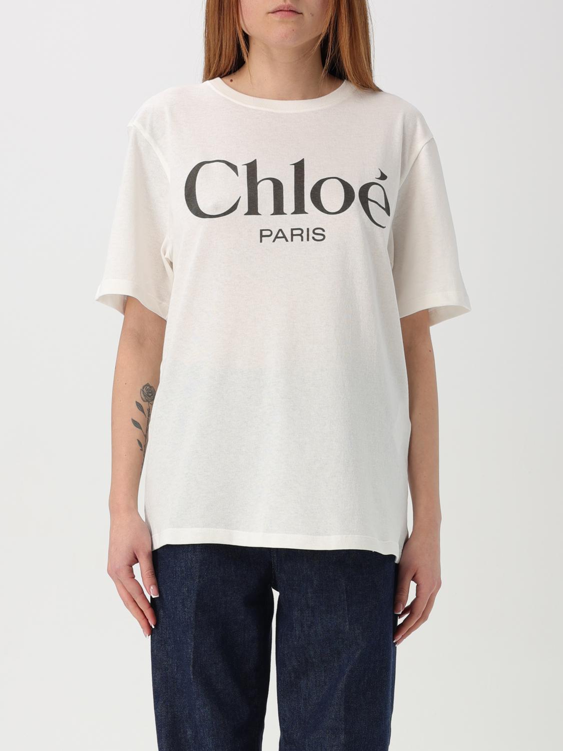 CHLOÉ T-SHIRT: T-shirt damen ChloÉ, Weiß - Img 1