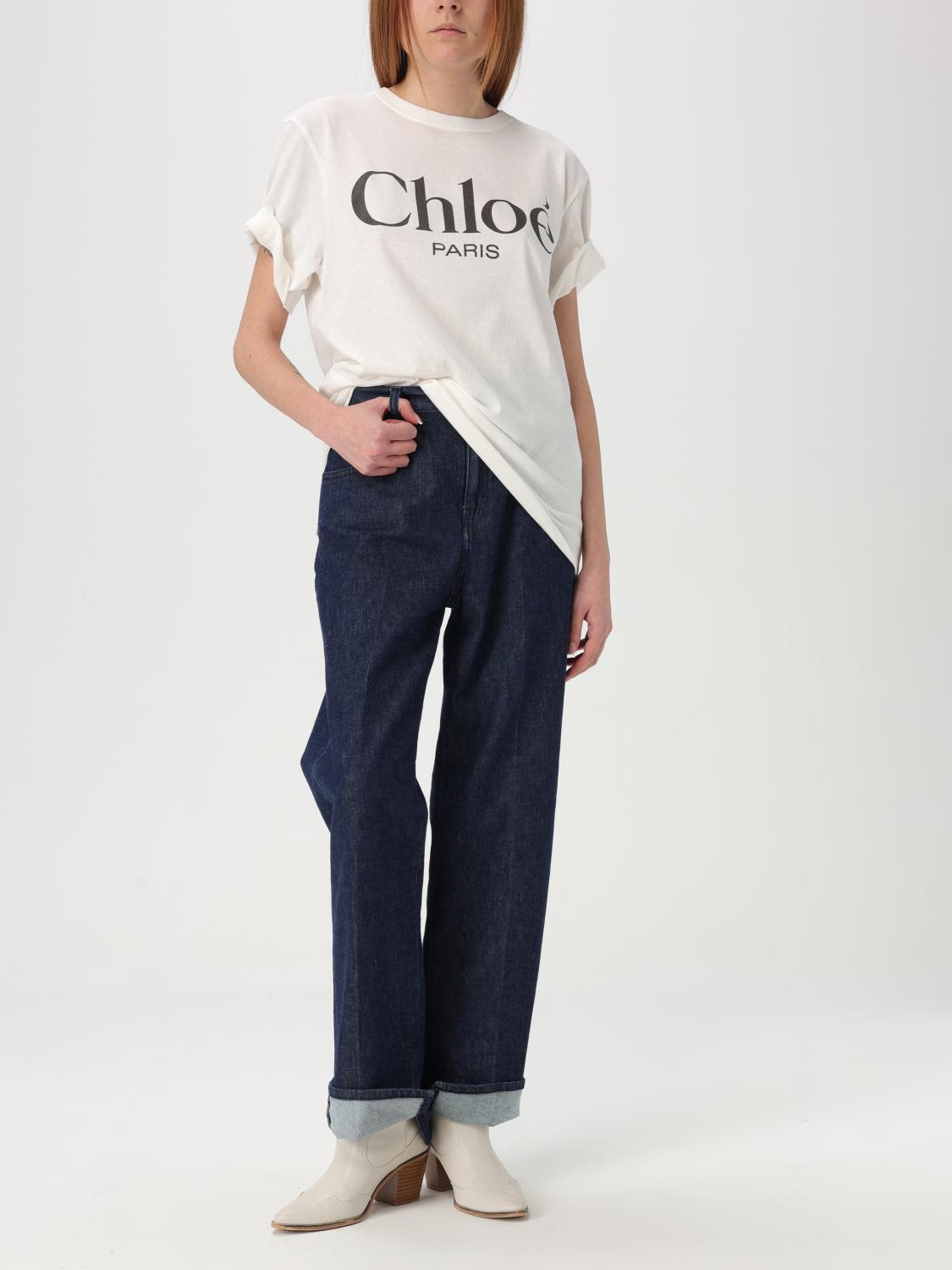 CHLOÉ T-SHIRT: T-shirt damen ChloÉ, Weiß - Img 2