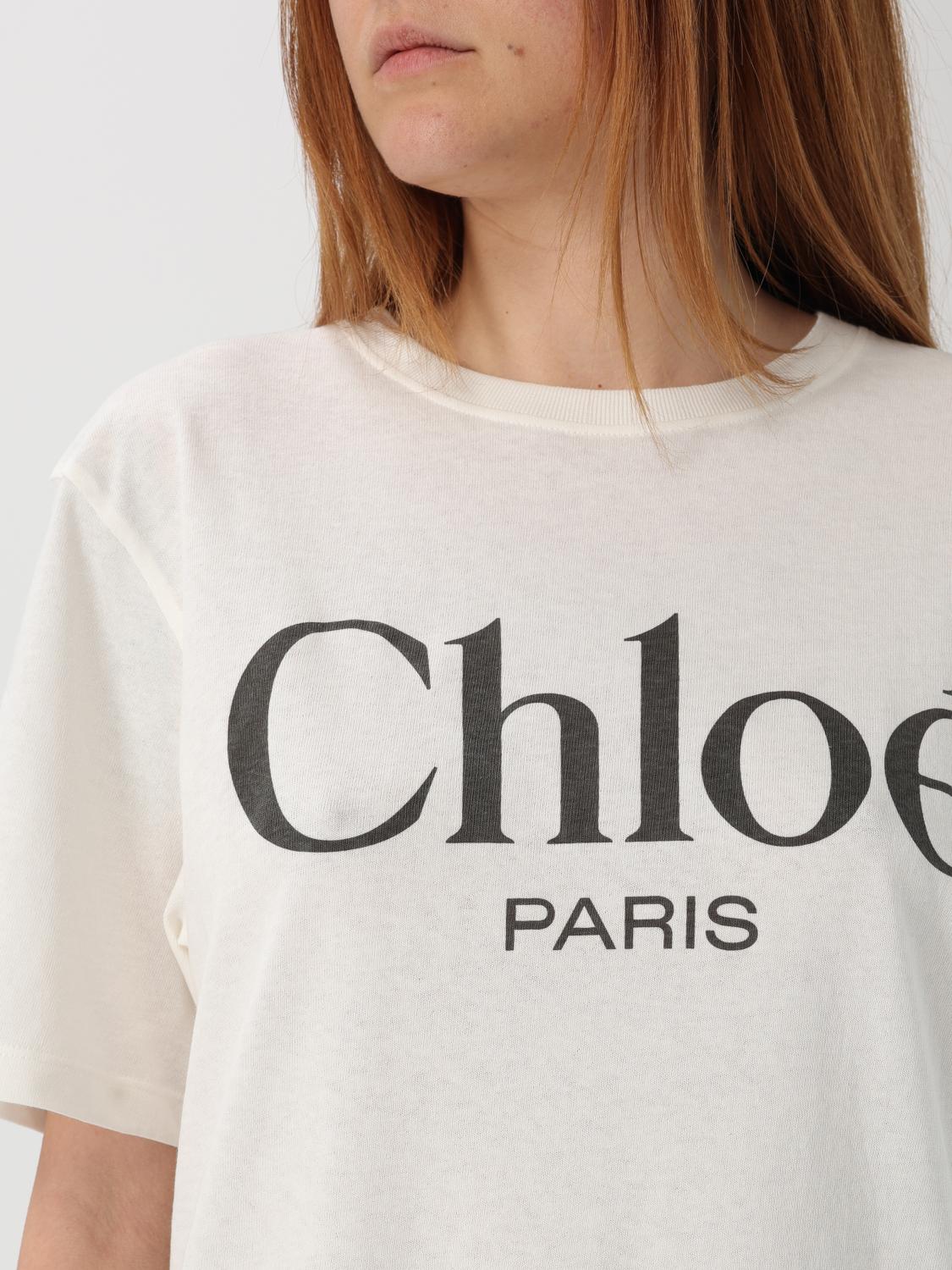 CHLOÉ T-SHIRT: T-shirt damen ChloÉ, Weiß - Img 5