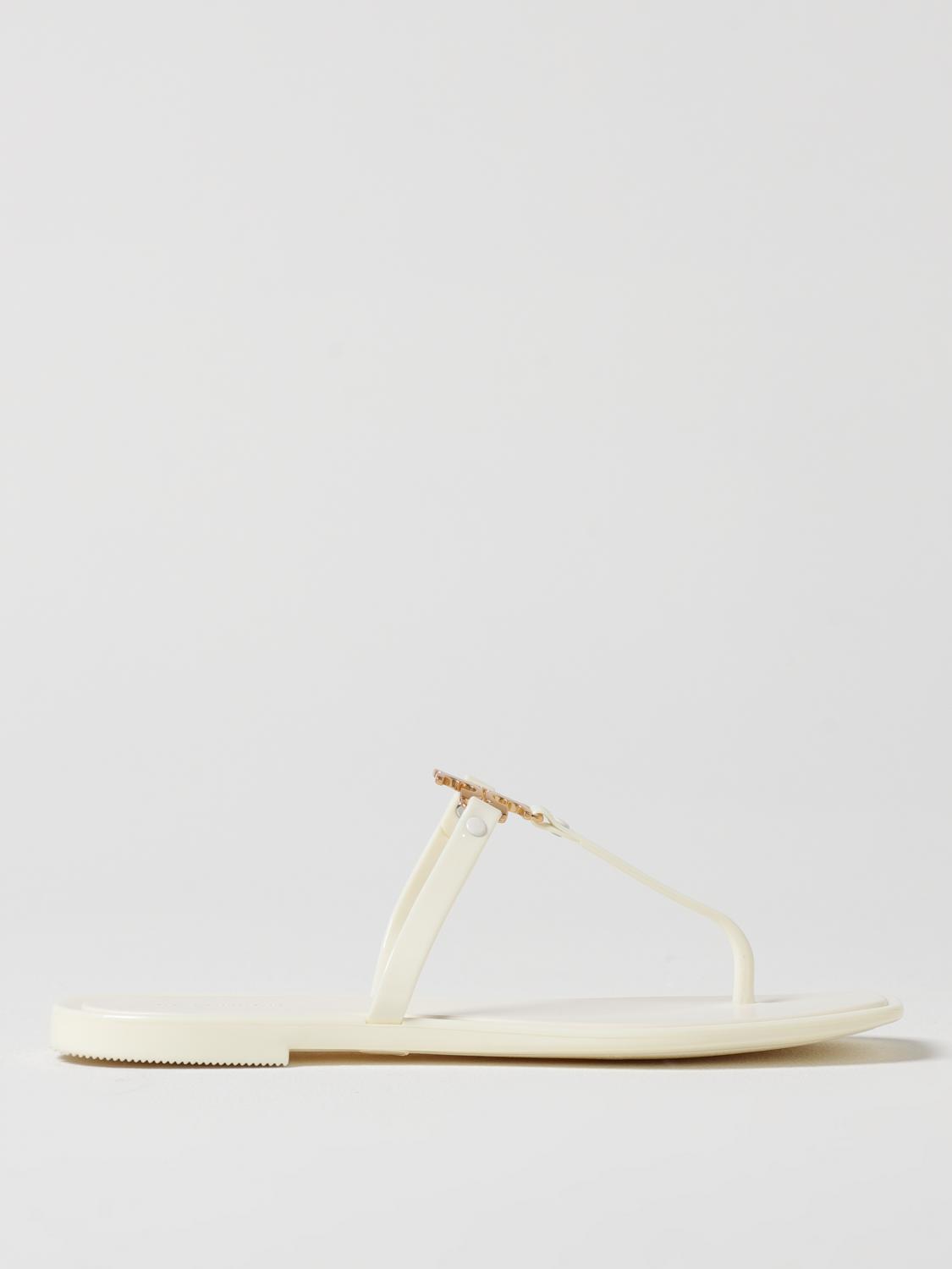 TORY BURCH FLAT SANDALS: Heeled sandals woman Tory Burch, Ivory - Img 1