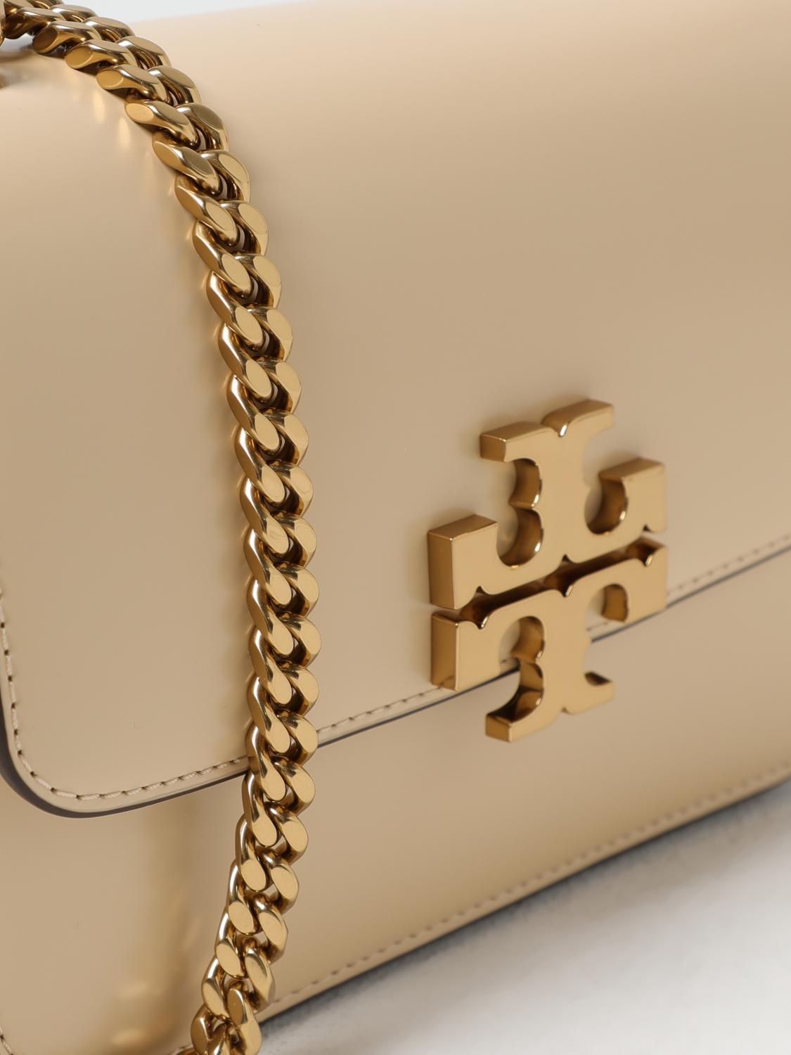 TORY BURCH BORSA A SPALLA: Borsa a tracolla Eleanor Tory Burch in pelle, Avorio - Img 3