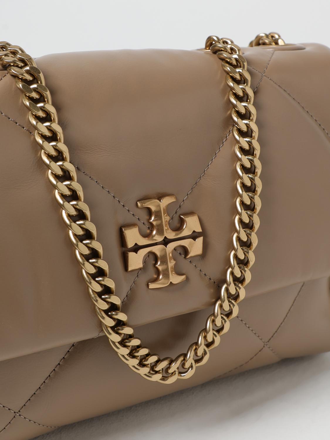 TORY BURCH BORSA A SPALLA: Borsa a spalla Kira in nappa trapuntata Tory Burch, Tortora - Img 3