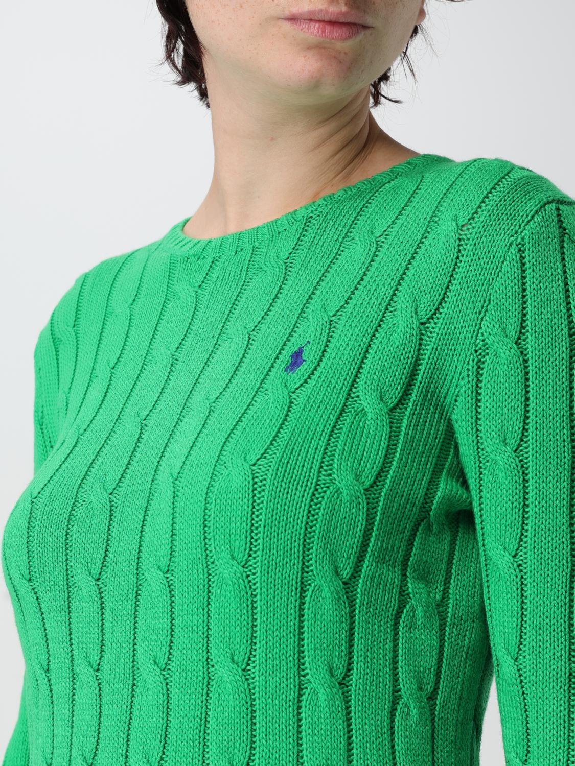 POLO RALPH LAUREN MAGLIA: Pullover Polo Ralph Lauren in cotone tricot , Verde - Img 3