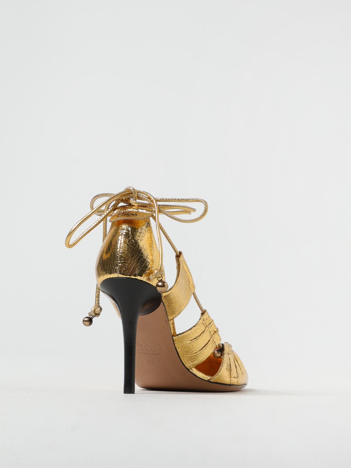 CHLOÉ ZAPATOS DE TACÓN: Zapatos de tacón mujer ChloÉ, Oro - Img 3