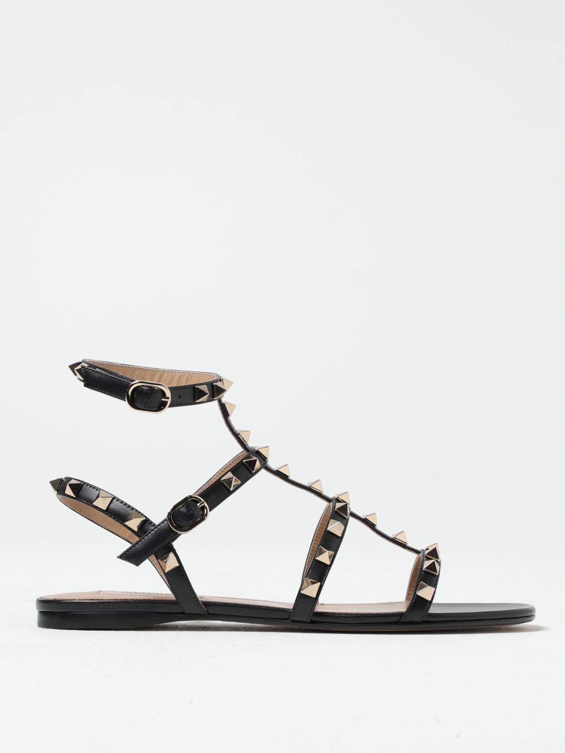 VALENTINO GARAVANI FLAT SANDALS: Shoes woman Valentino Garavani, Black - Img 1