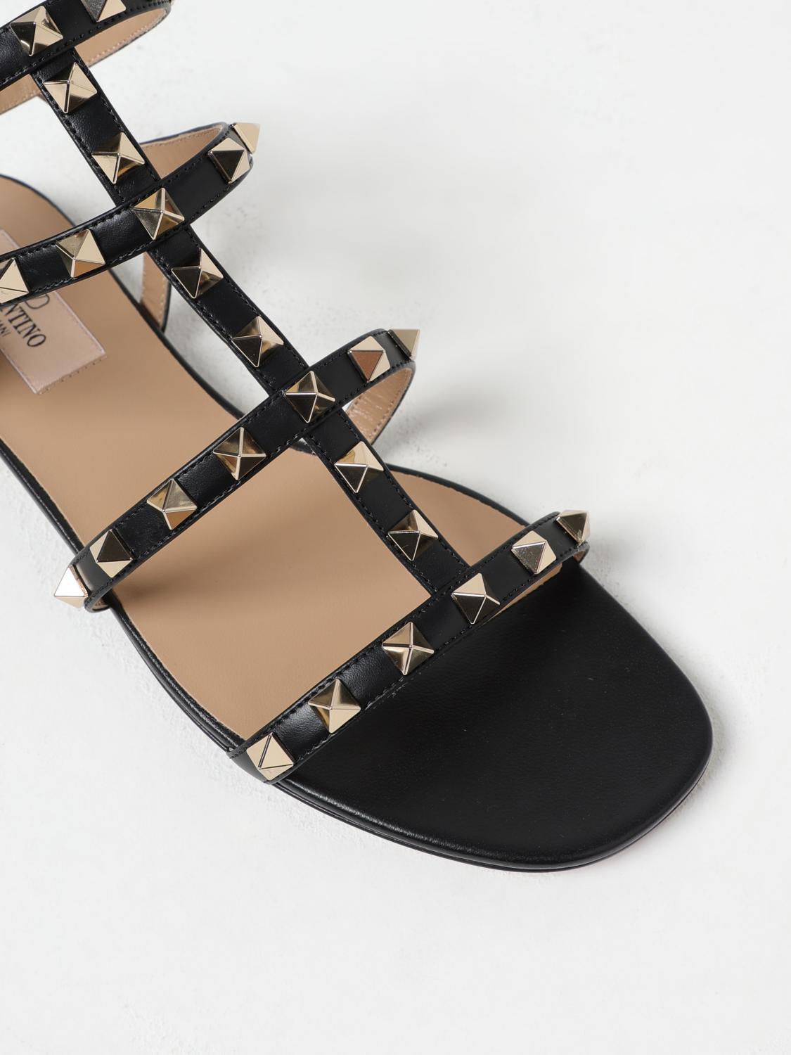 VALENTINO GARAVANI FLAT SANDALS: Shoes woman Valentino Garavani, Black - Img 4