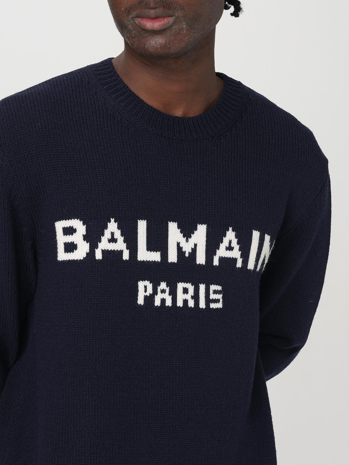 BALMAIN SWEATER: Sweater men Balmain, Marine - Img 5