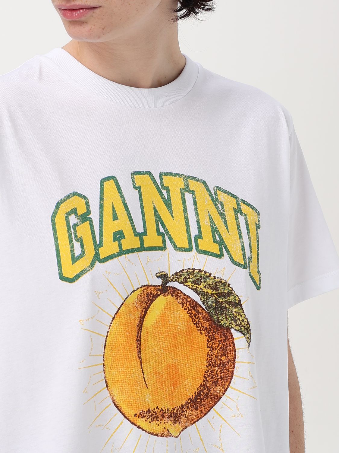 GANNI T-SHIRT: T-shirt woman Ganni, White - Img 3