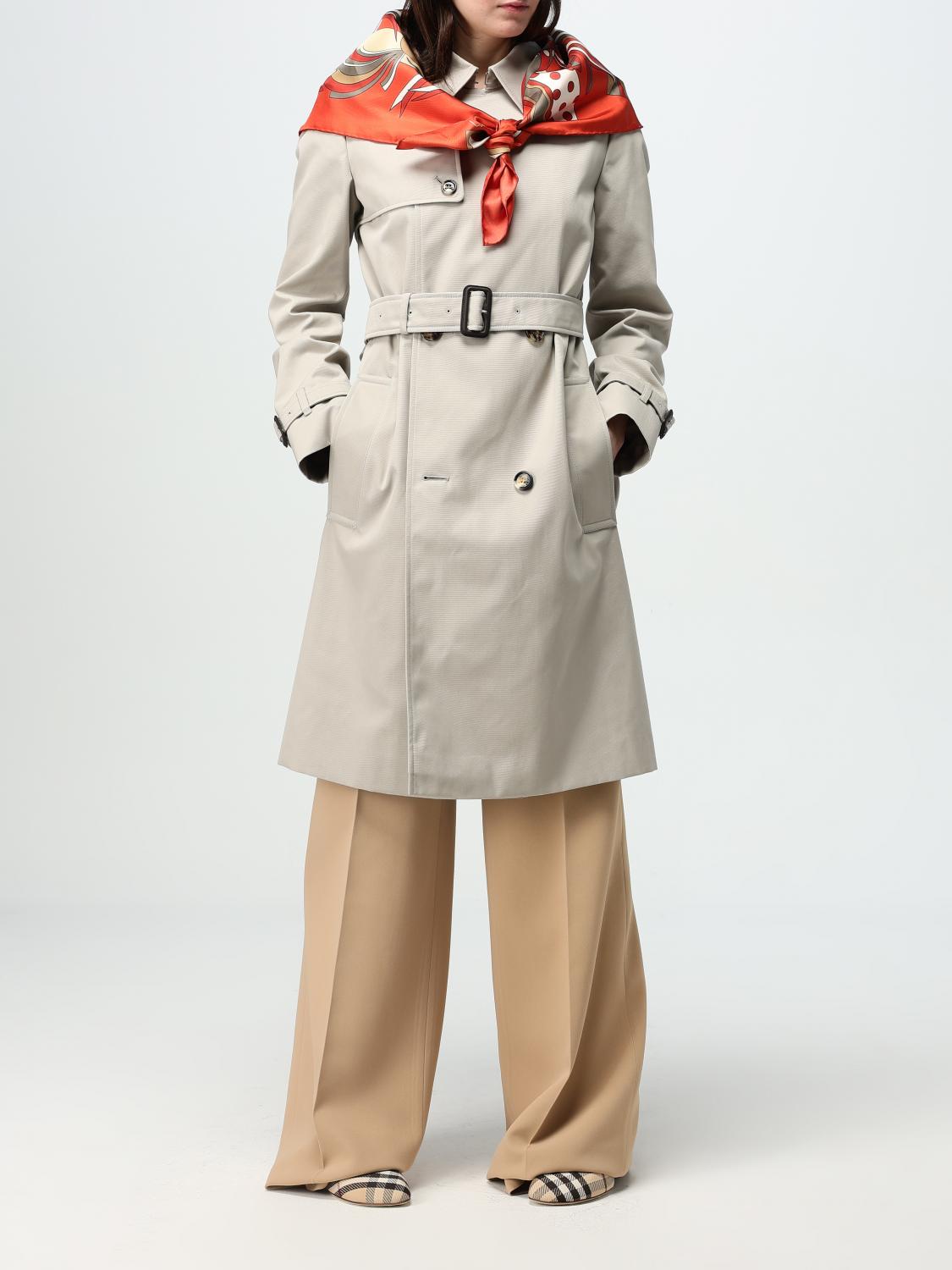 BURBERRY COAT: Coat woman Burberry, Beige - Img 2