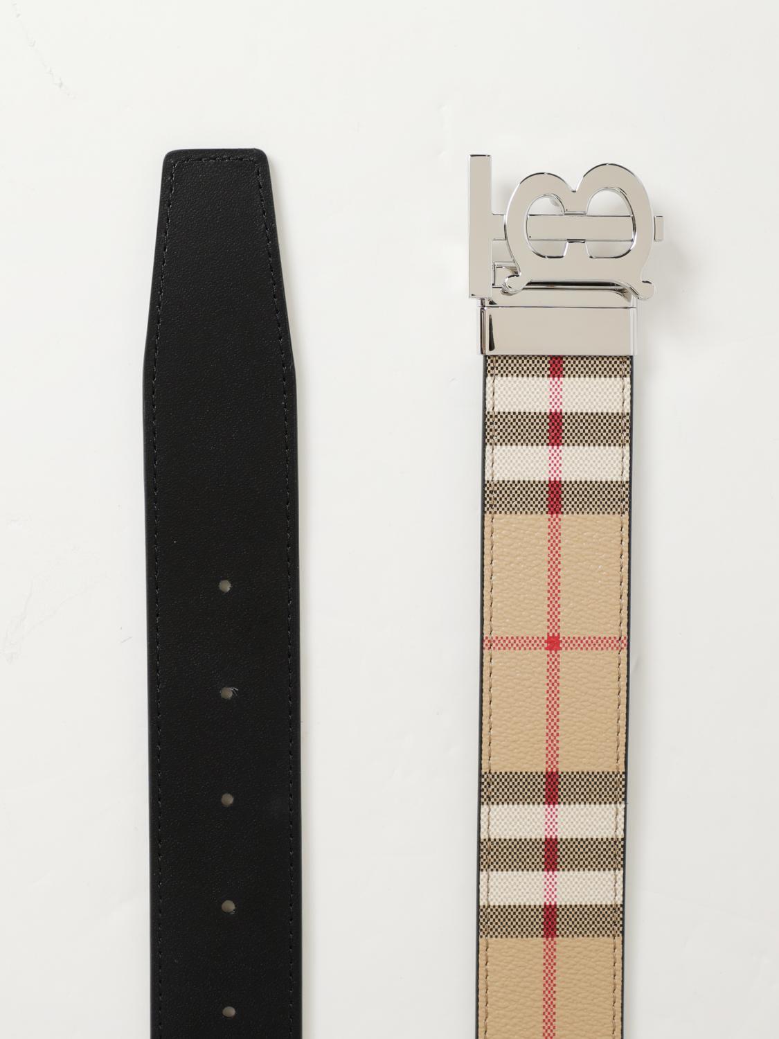 BURBERRY BELT: Belt men Burberry, Beige - Img 3