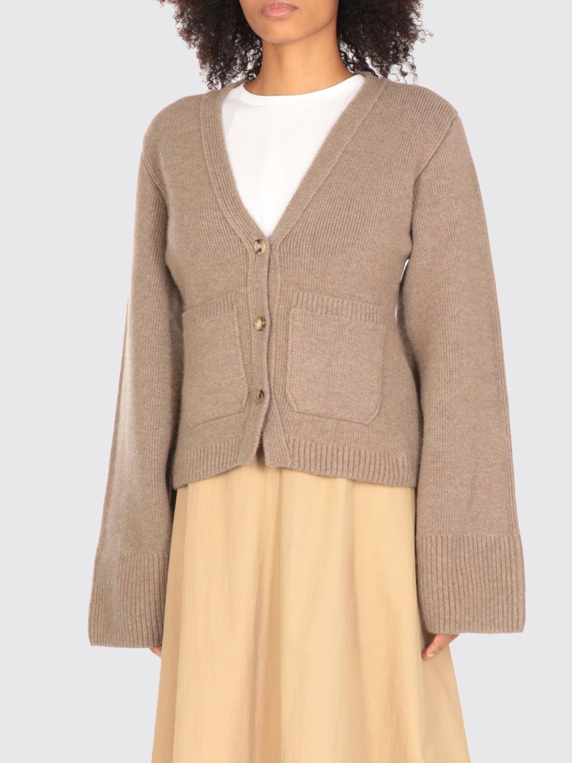 KHAITE CARDIGAN: Pull femme Khaite, Taupe - Img 1