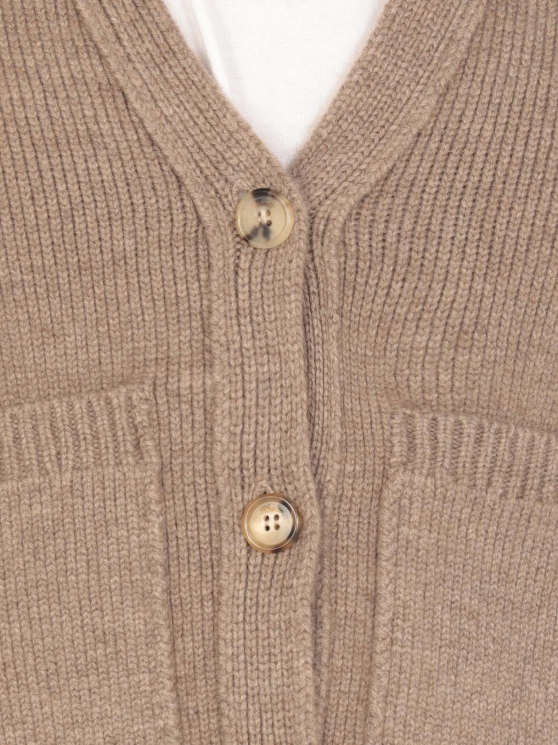 KHAITE CARDIGAN: Pull femme Khaite, Taupe - Img 4