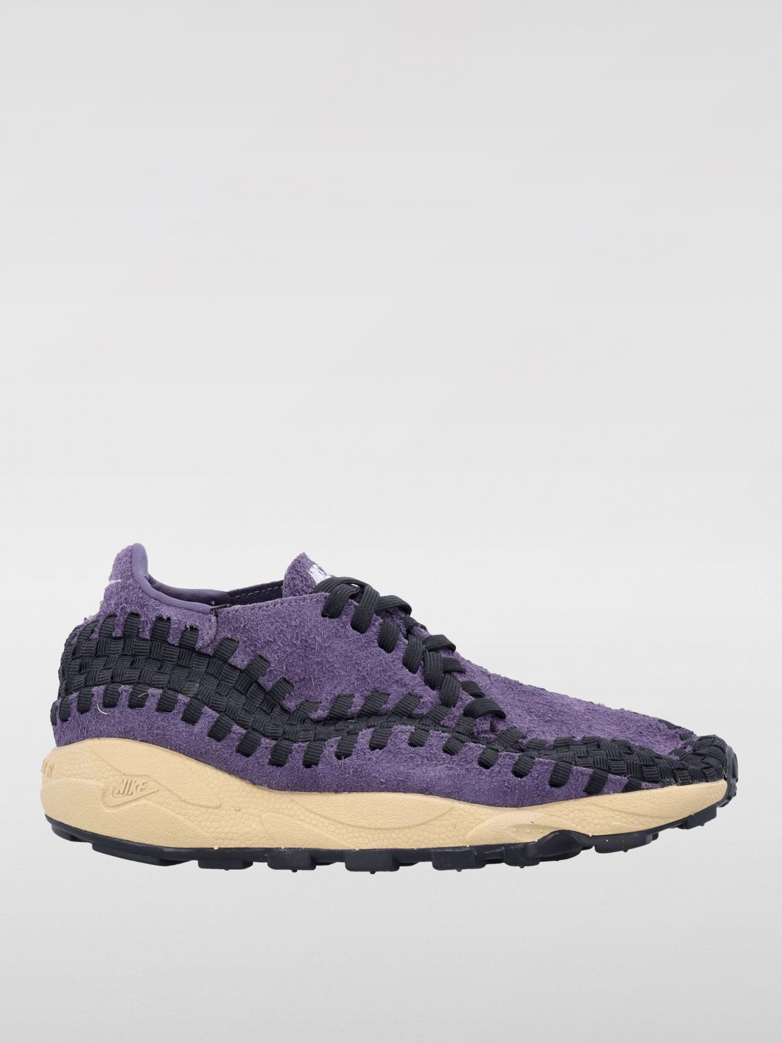 NIKE SNEAKERS: Sneakers Air Footscape Nike in camoscio e nylon intrecciato , Viola - Img 1