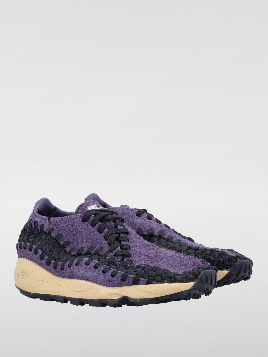 NIKE SNEAKERS: Sneakers Air Footscape Nike in camoscio e nylon intrecciato , Viola - Img 2