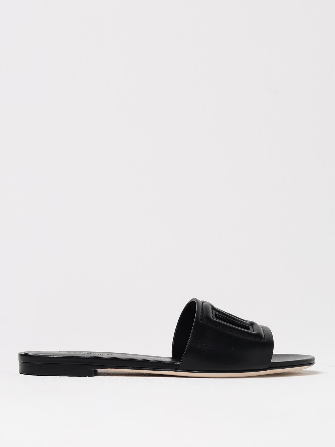 DOLCE & GABBANA FLAT SANDALS: Shoes woman Dolce & Gabbana, Black - Img 1