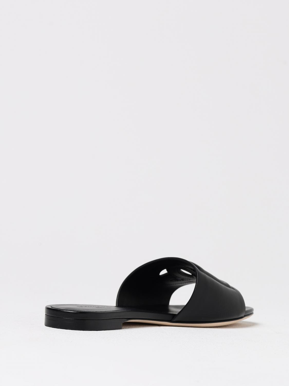 DOLCE & GABBANA FLAT SANDALS: Shoes woman Dolce & Gabbana, Black - Img 3