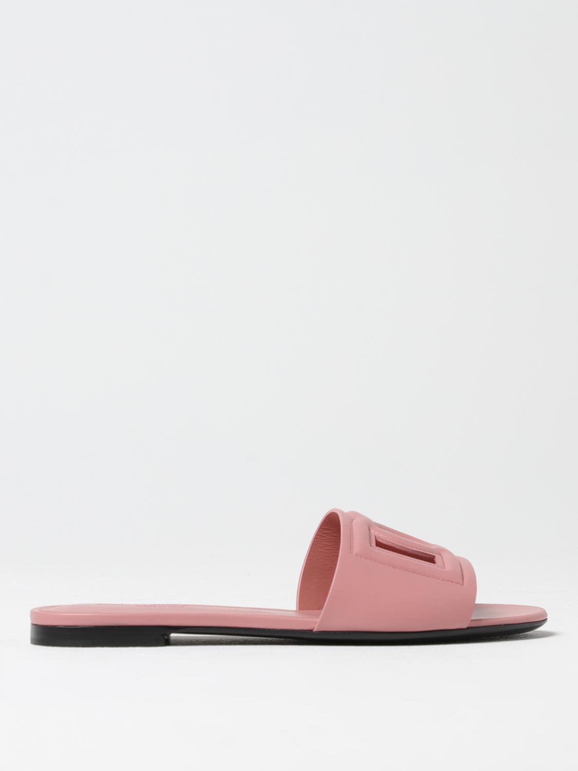 DOLCE & GABBANA FLAT SANDALS: Shoes woman Dolce & Gabbana, Pink - Img 1