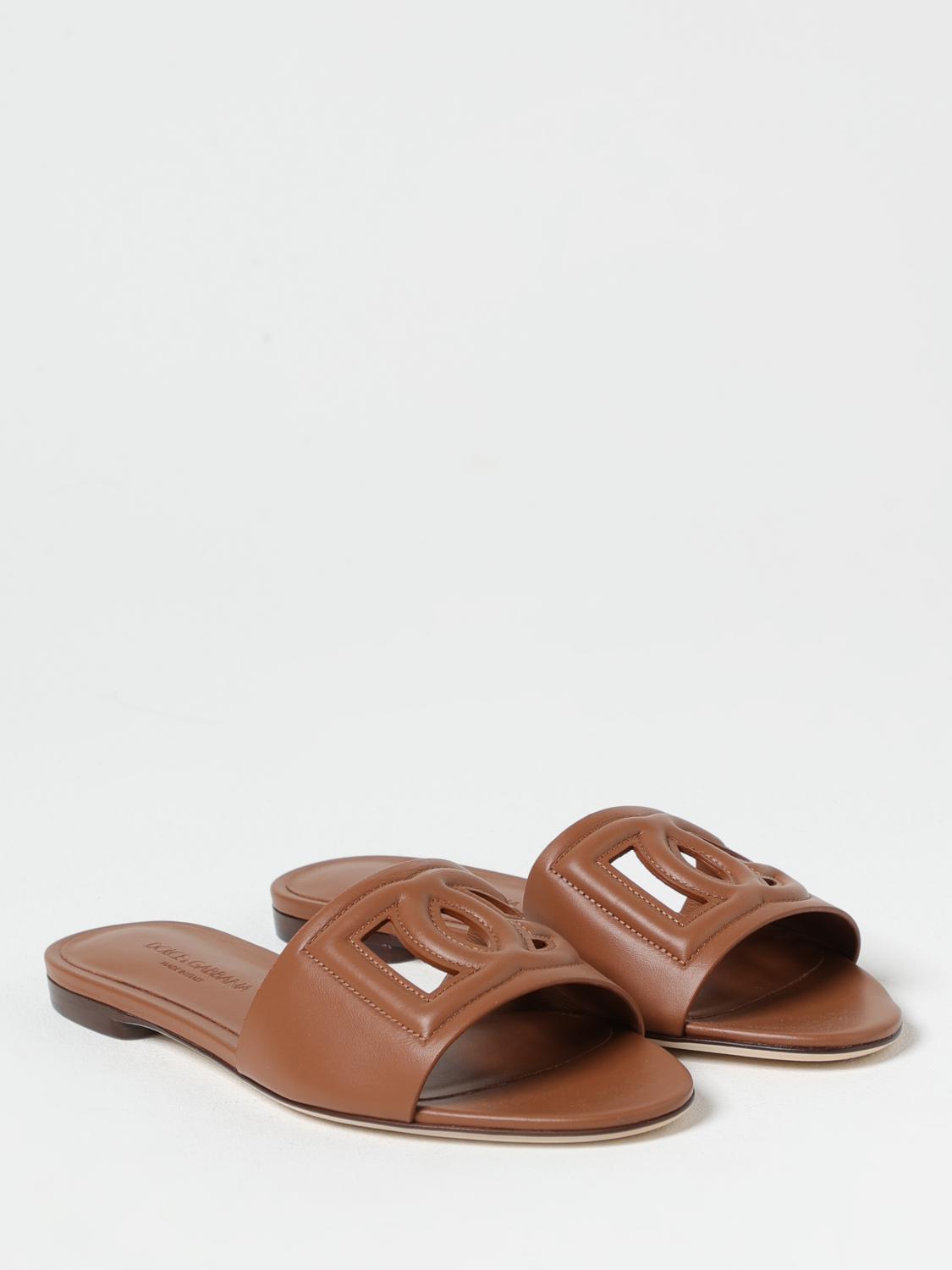 DOLCE & GABBANA FLAT SANDALS: Shoes woman Dolce & Gabbana, Brown - Img 2