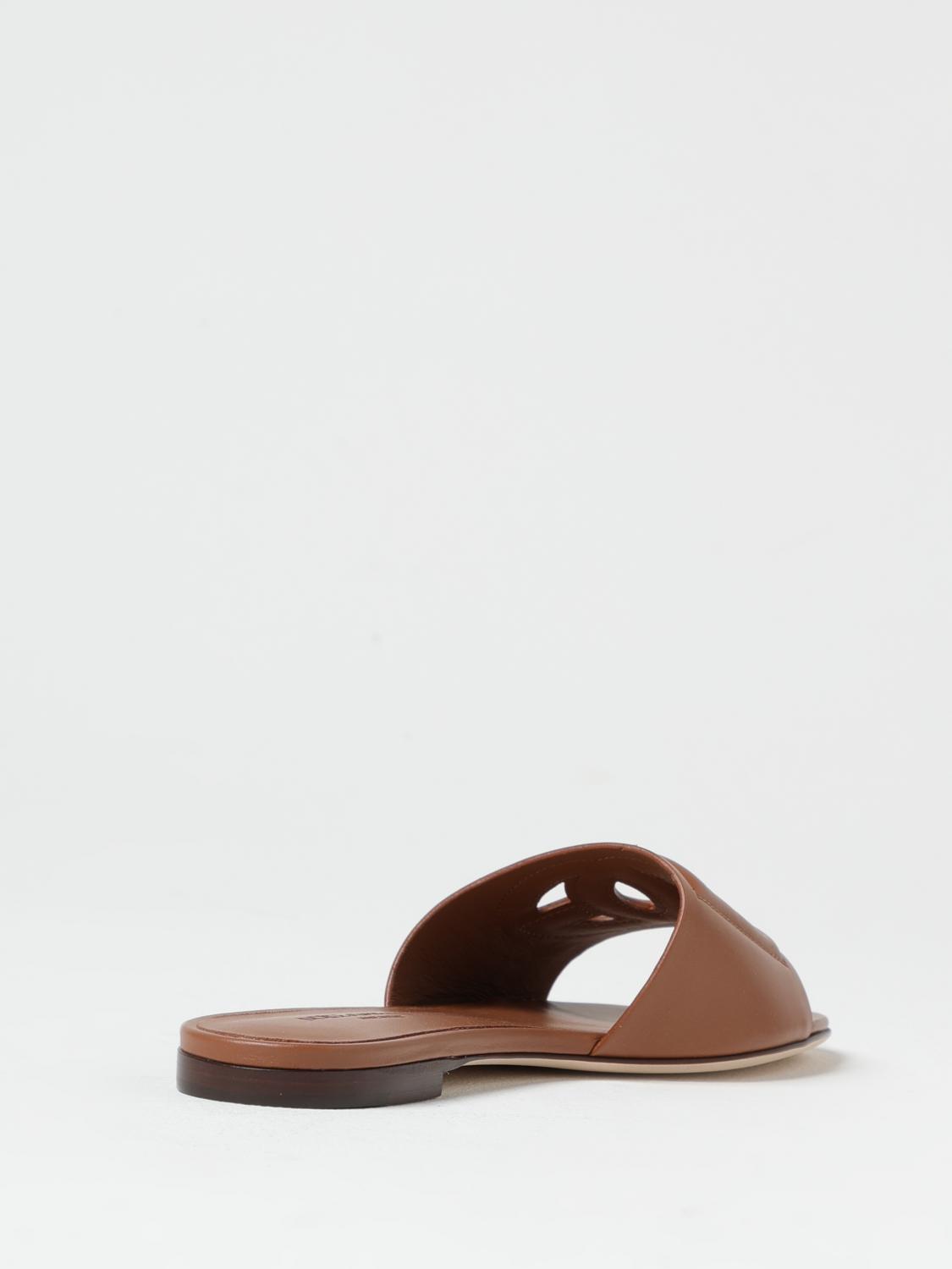 DOLCE & GABBANA FLAT SANDALS: Shoes woman Dolce & Gabbana, Brown - Img 3