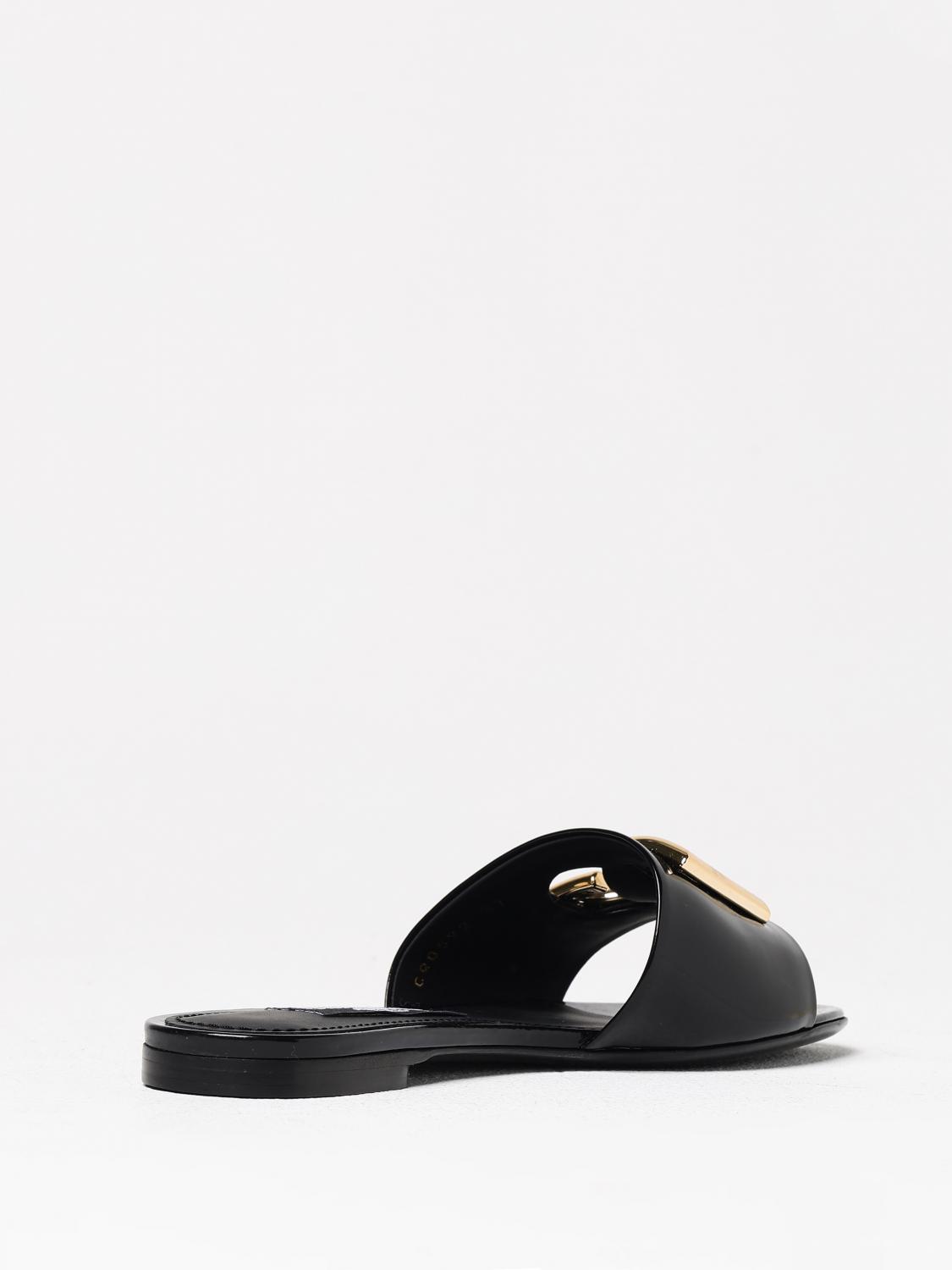 DOLCE & GABBANA FLAT SANDALS: Shoes woman Dolce & Gabbana, Black - Img 3