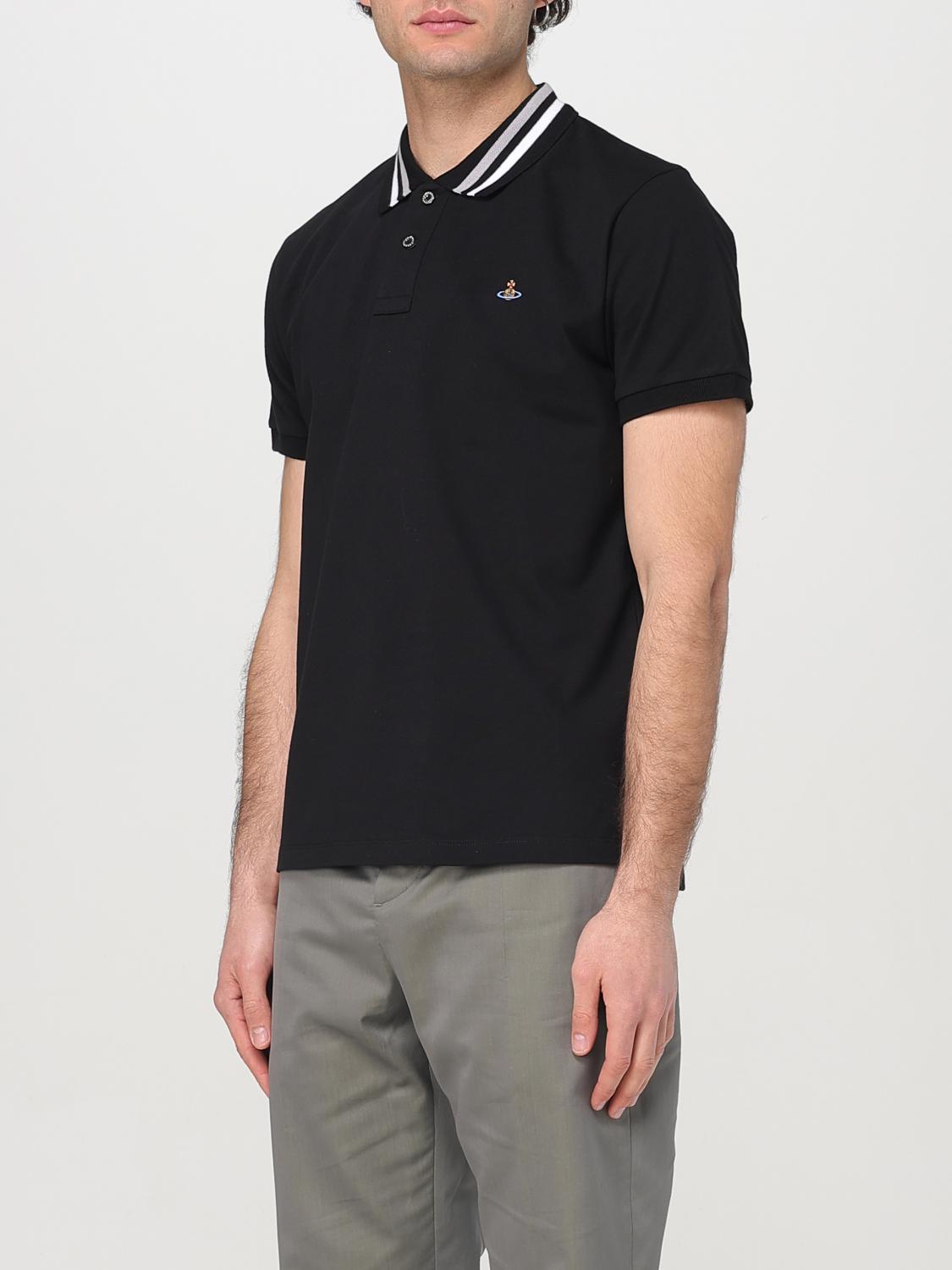 VIVIENNE WESTWOOD POLO SHIRT: Polo shirt men Vivienne Westwood, Black - Img 4