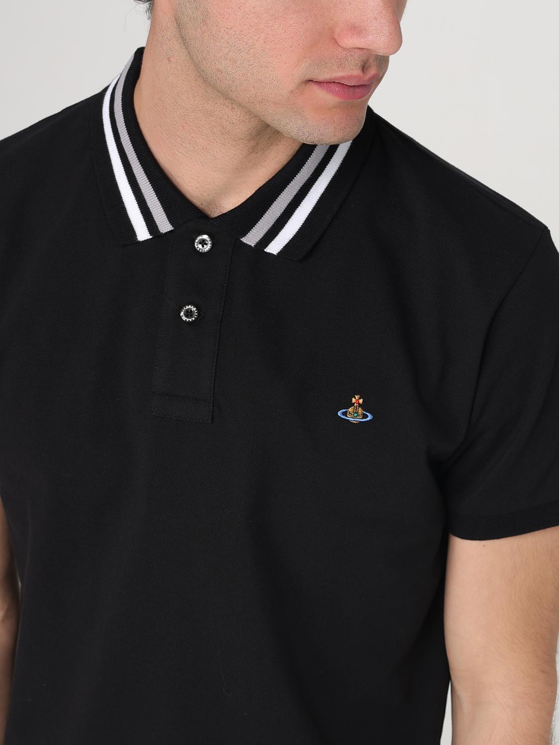 VIVIENNE WESTWOOD POLO SHIRT: Polo shirt men Vivienne Westwood, Black - Img 5