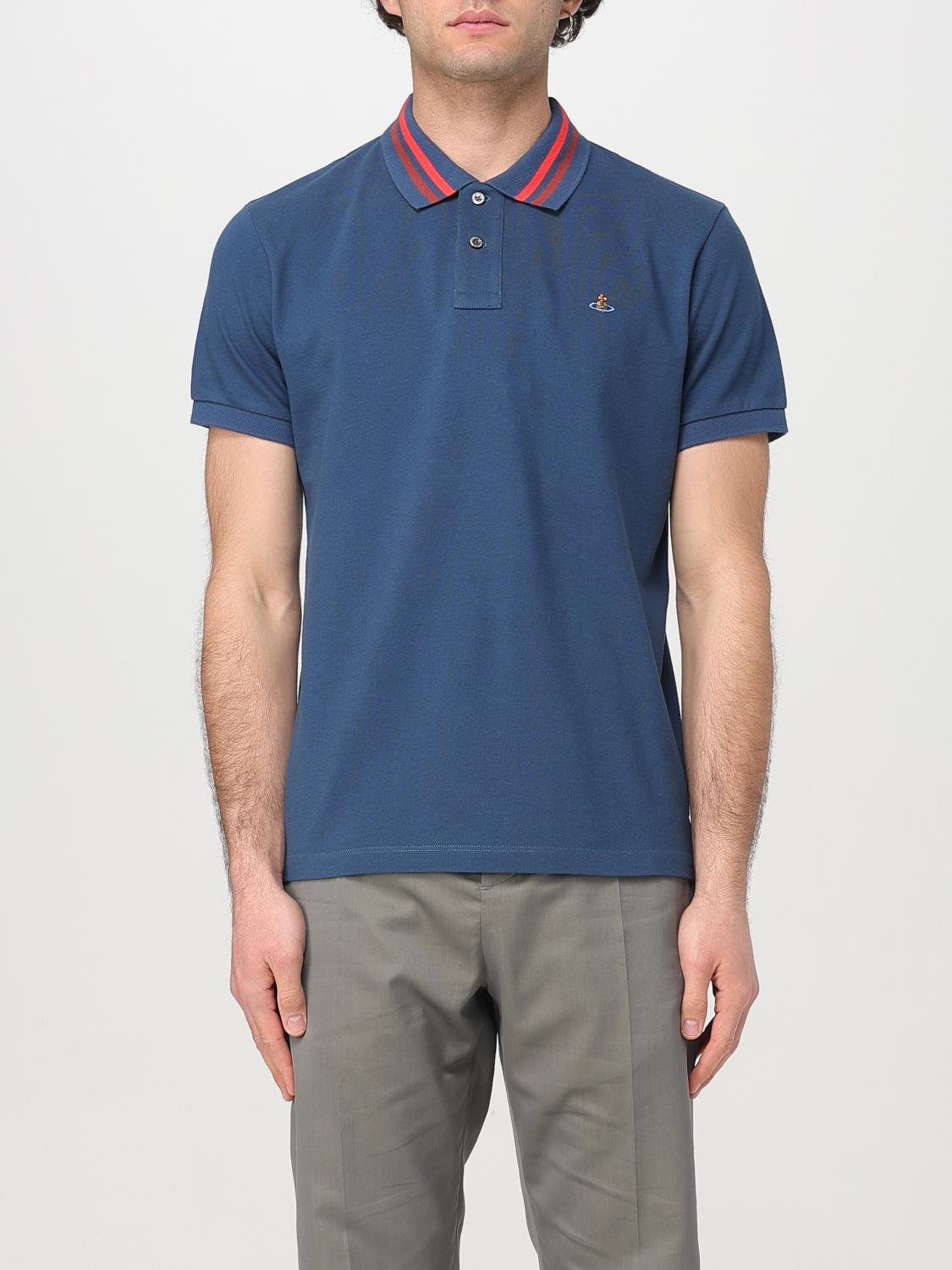 VIVIENNE WESTWOOD POLO SHIRT: Polo shirt men Vivienne Westwood, Denim - Img 1