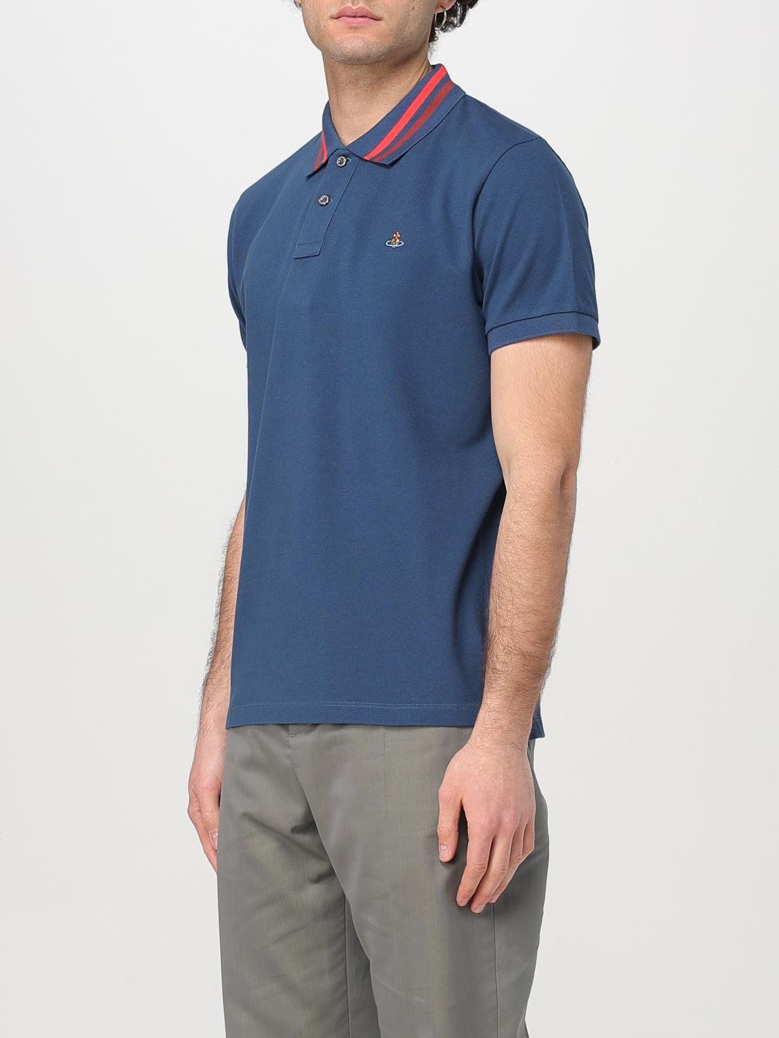 VIVIENNE WESTWOOD POLO SHIRT: Polo shirt men Vivienne Westwood, Denim - Img 4