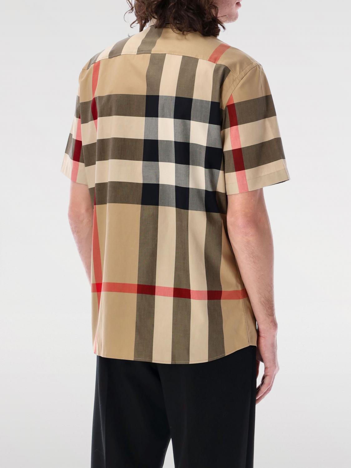 BURBERRY CAMICIA: Camicia Burberry in cotone con stampa Vintage Check , Beige - Img 2