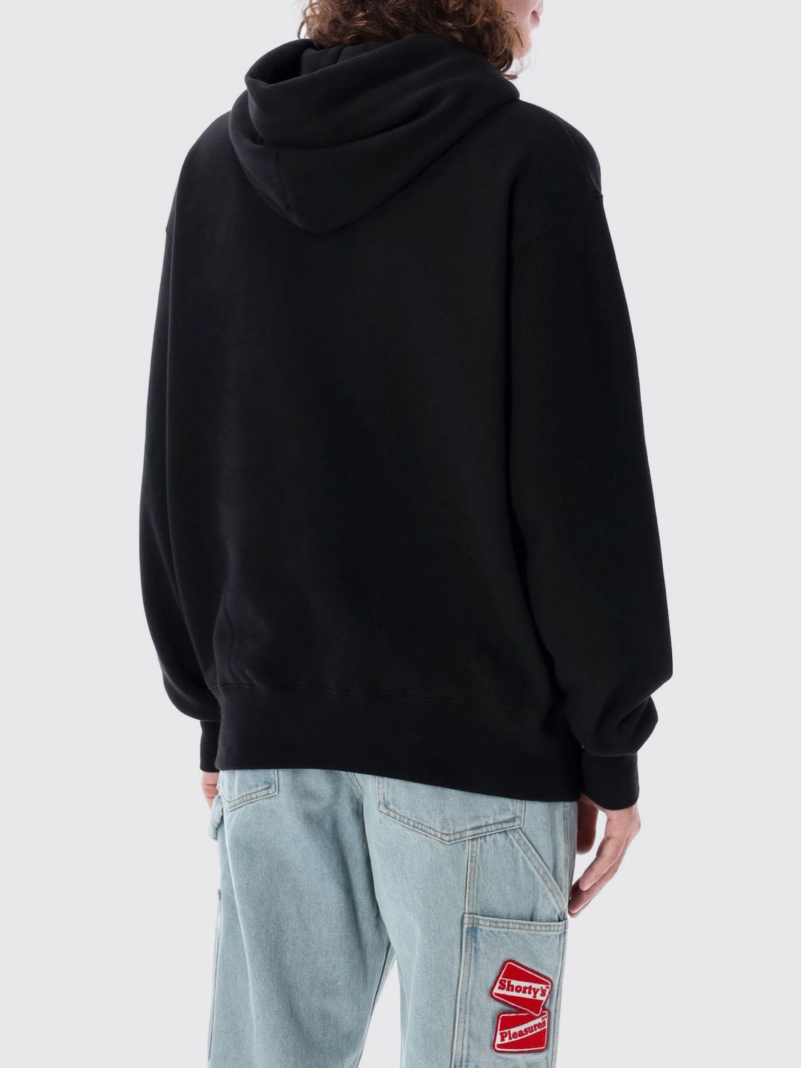 スウェット・トレーナー PLEASURES FLEECE (P24F043) Pleasures Twitch Studded Men's Hoodie Black P24F043-BLACK