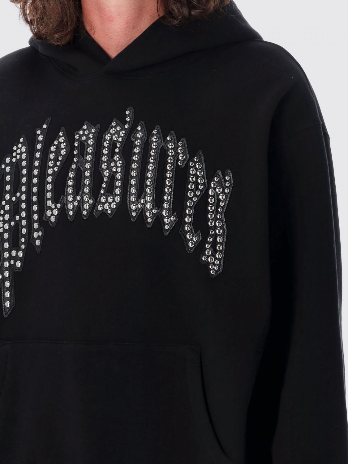 スウェット・トレーナー PLEASURES FLEECE (P24F043) Pleasures Twitch Studded Men's Hoodie Black P24F043-BLACK