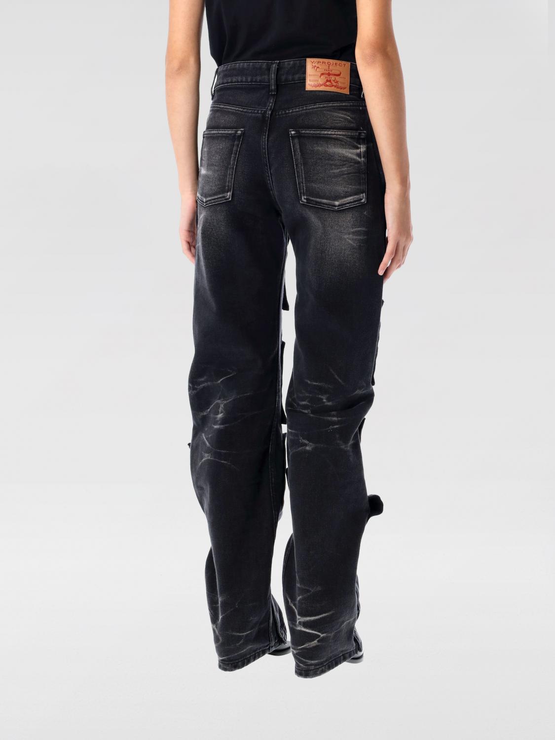 Y/PROJECT JEANS: Jeans woman Y/project, Black - Img 2