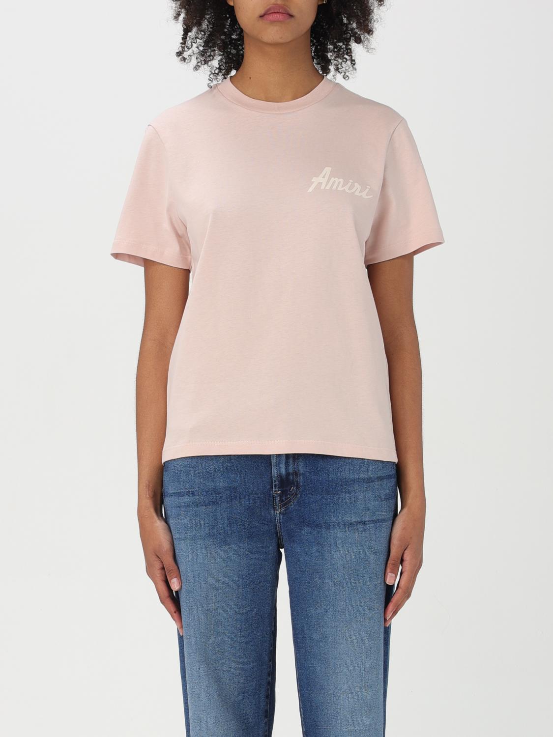 AMIRI T-SHIRT: T-shirt woman Amiri, Peach - Img 1