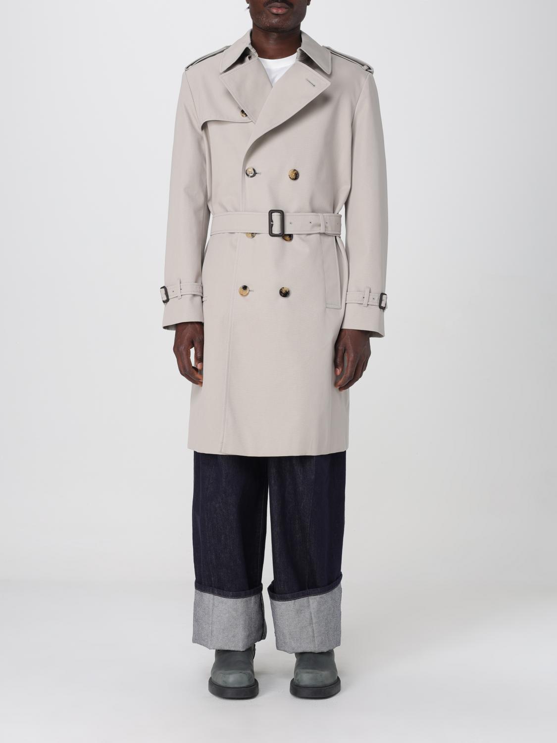 BURBERRY GIACCA: Trench a doppiopetto Burberry in poliestere, Nero - Img 1