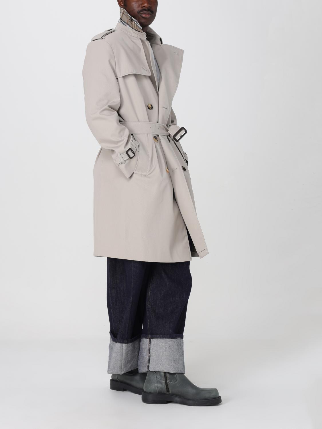 BURBERRY GIACCA: Trench a doppiopetto Burberry in poliestere, Nero - Img 2
