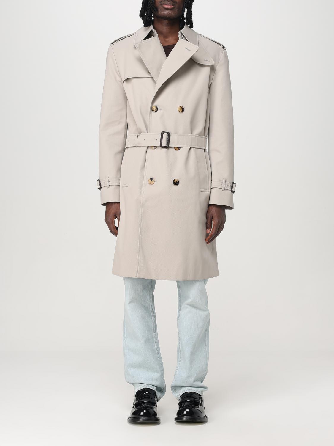 BURBERRY JACKET: Trench coat men Burberry, Grey - Img 1