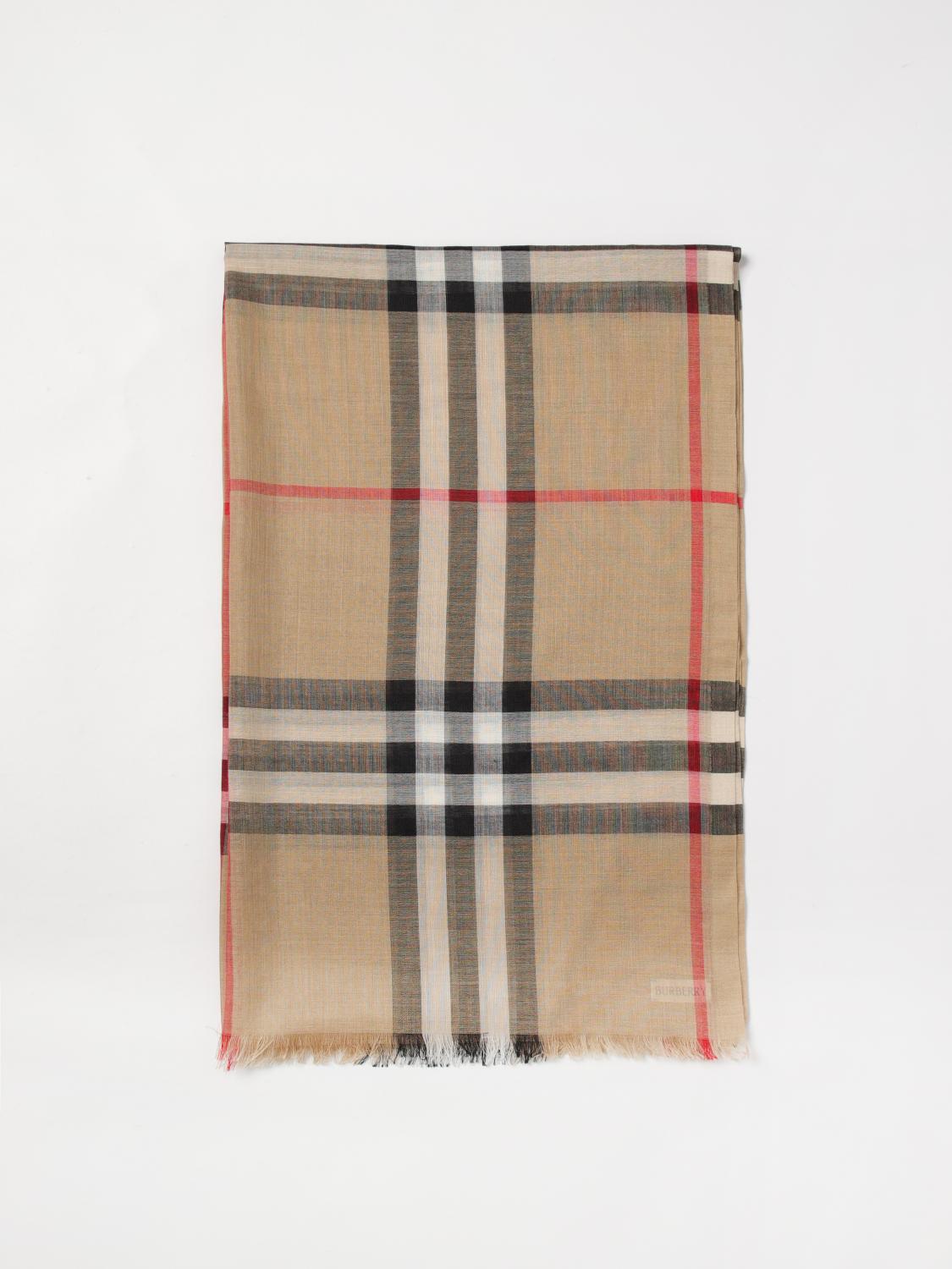 BURBERRY SCARF: Scarf men Burberry, Beige - Img 1